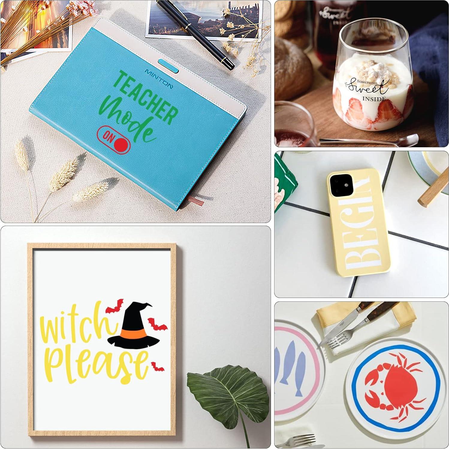 Rollos de Vinilo Permanente HTVRONT 30.48 cm x 0.91 m 13 Colores