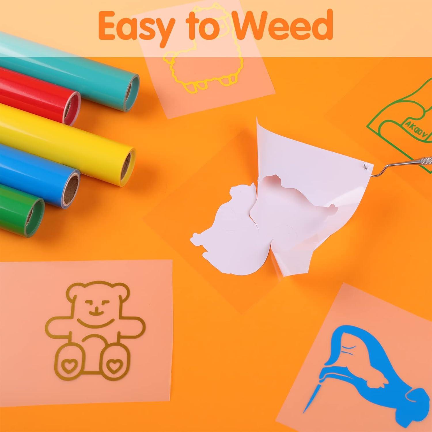 Rollos de Vinilo Permanente HTVRONT 30.48 cm x 0.91 m 13 Colores