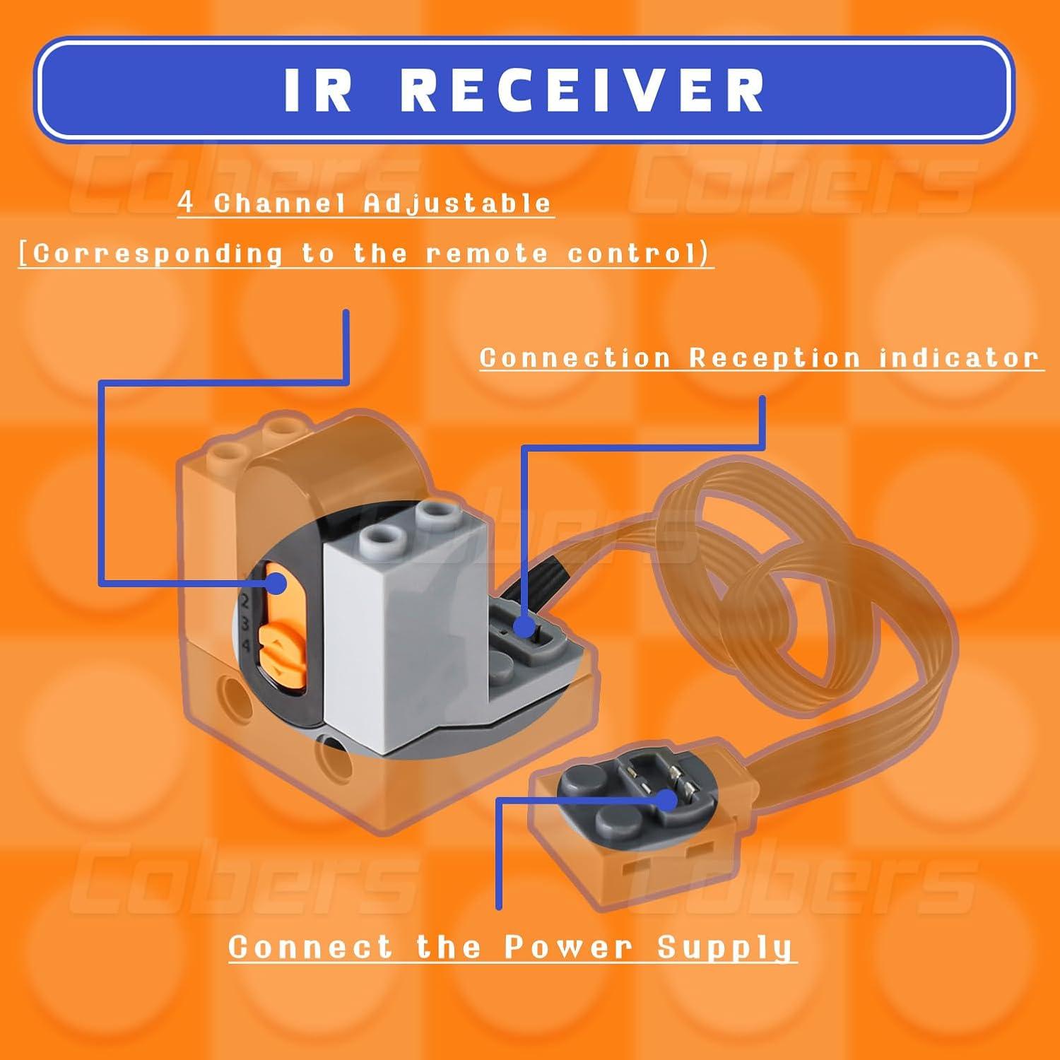 Conjunto de Motor y Control Remoto Cobers 9 Piezas para Technic
