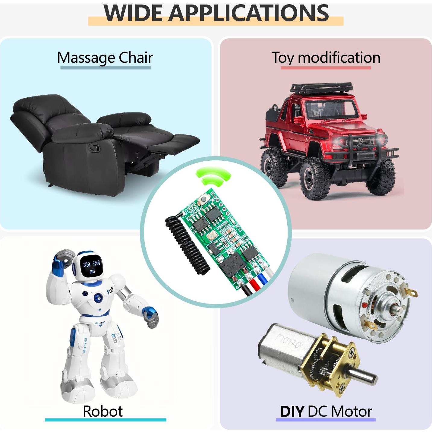 Interruptor Control Remoto Inalámbrico DC 12V DieseRC RX26M