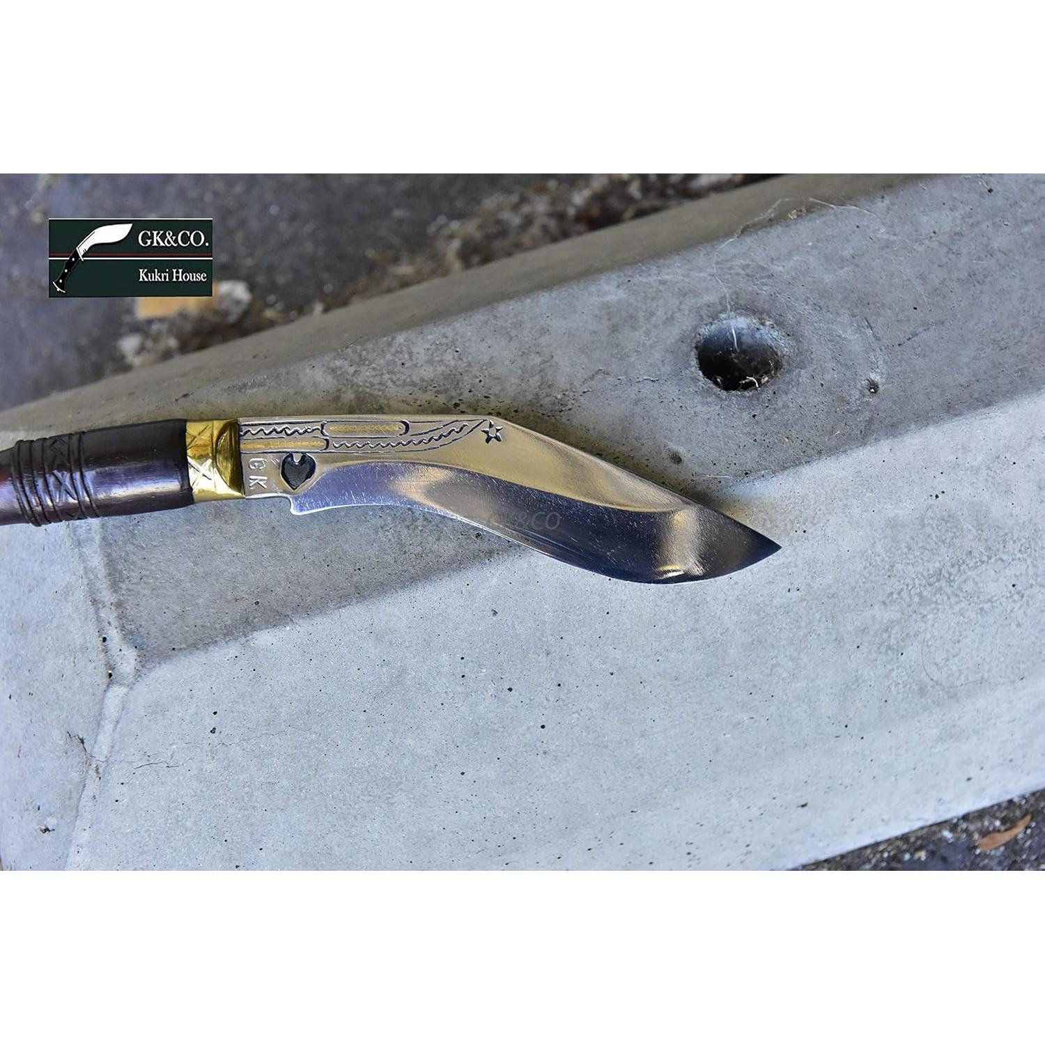 Cuchillo Kukri GK&CO. 5" Hecho a Mano en Nepal - Acero Carbono