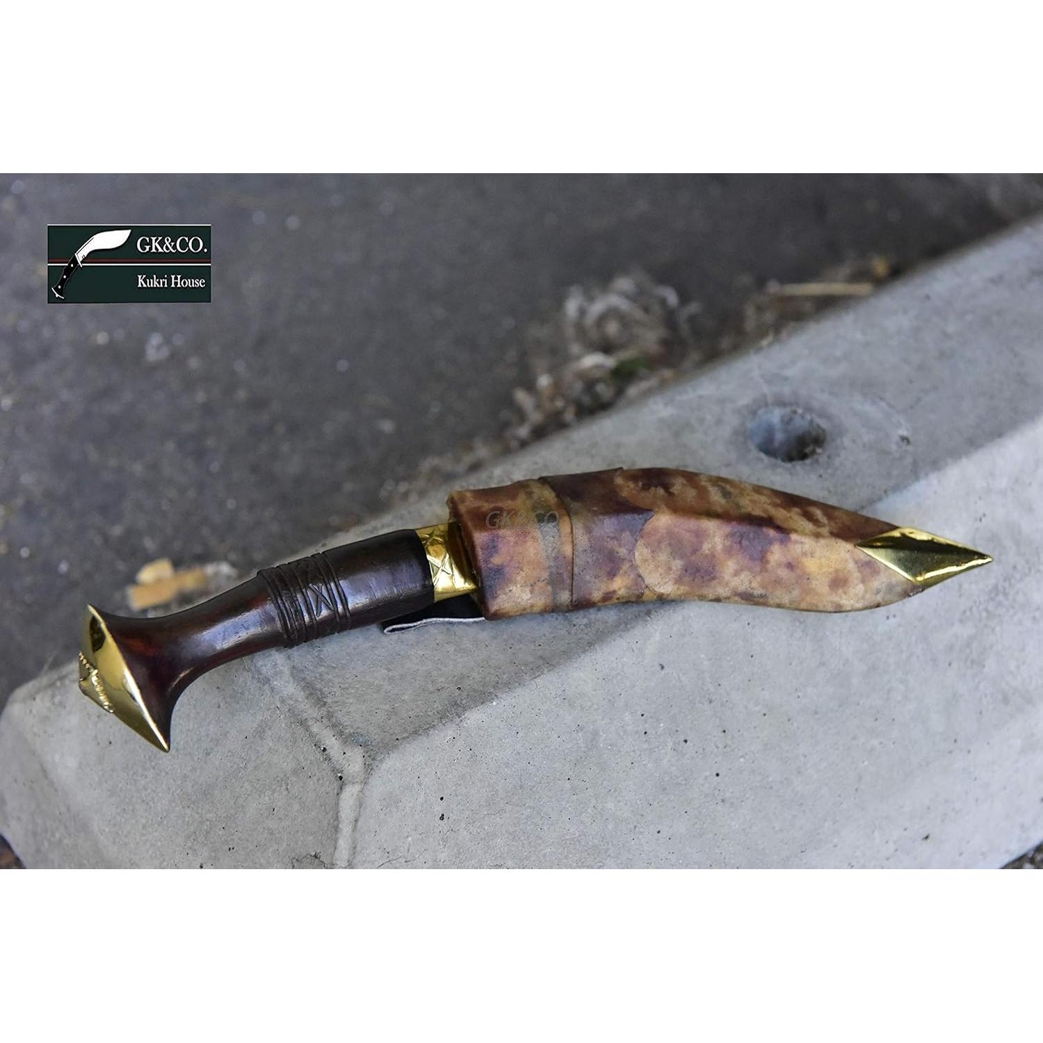 Cuchillo Kukri GK&CO. 5" Hecho a Mano en Nepal - Acero Carbono
