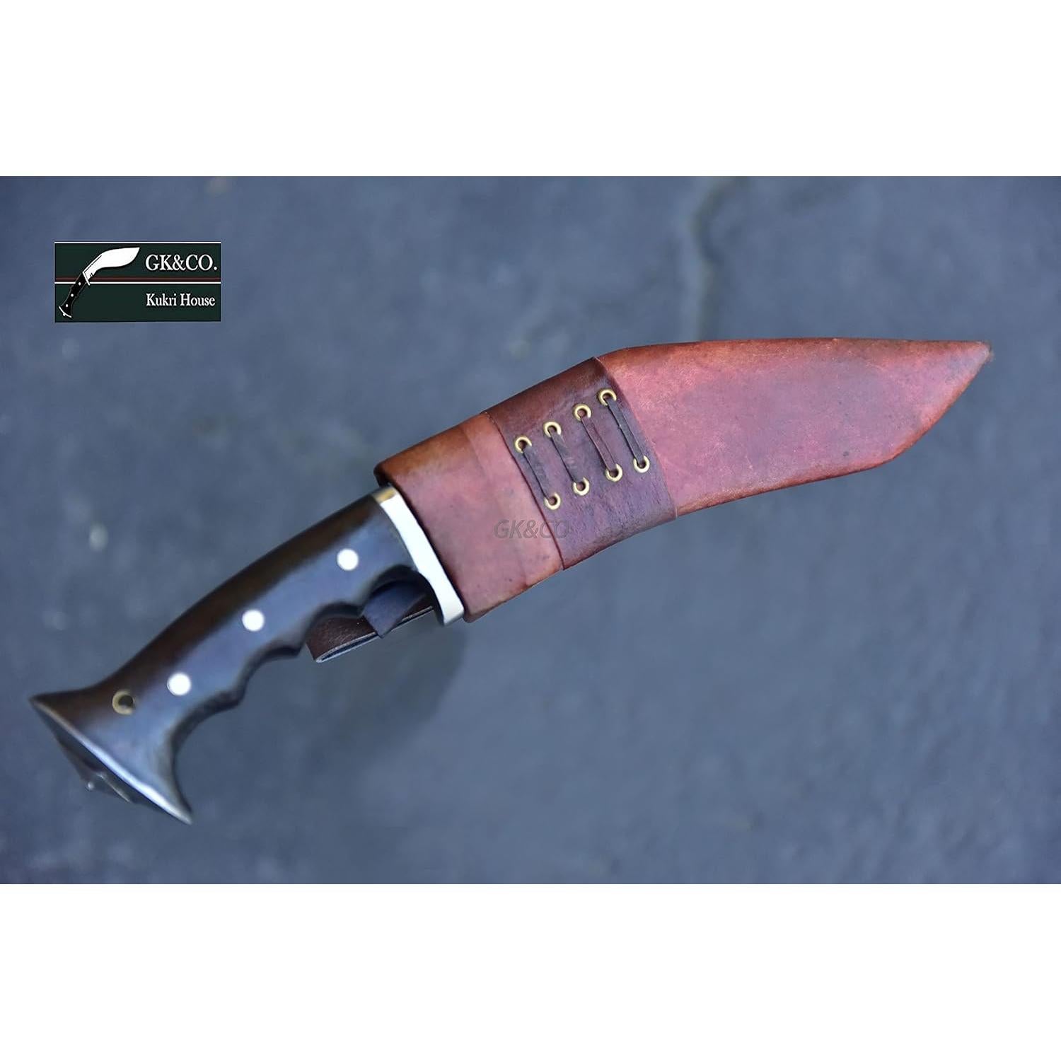 Kukri Genuino GK&CO. 20.32 cm Mango Madera Rosa Hecho a Mano