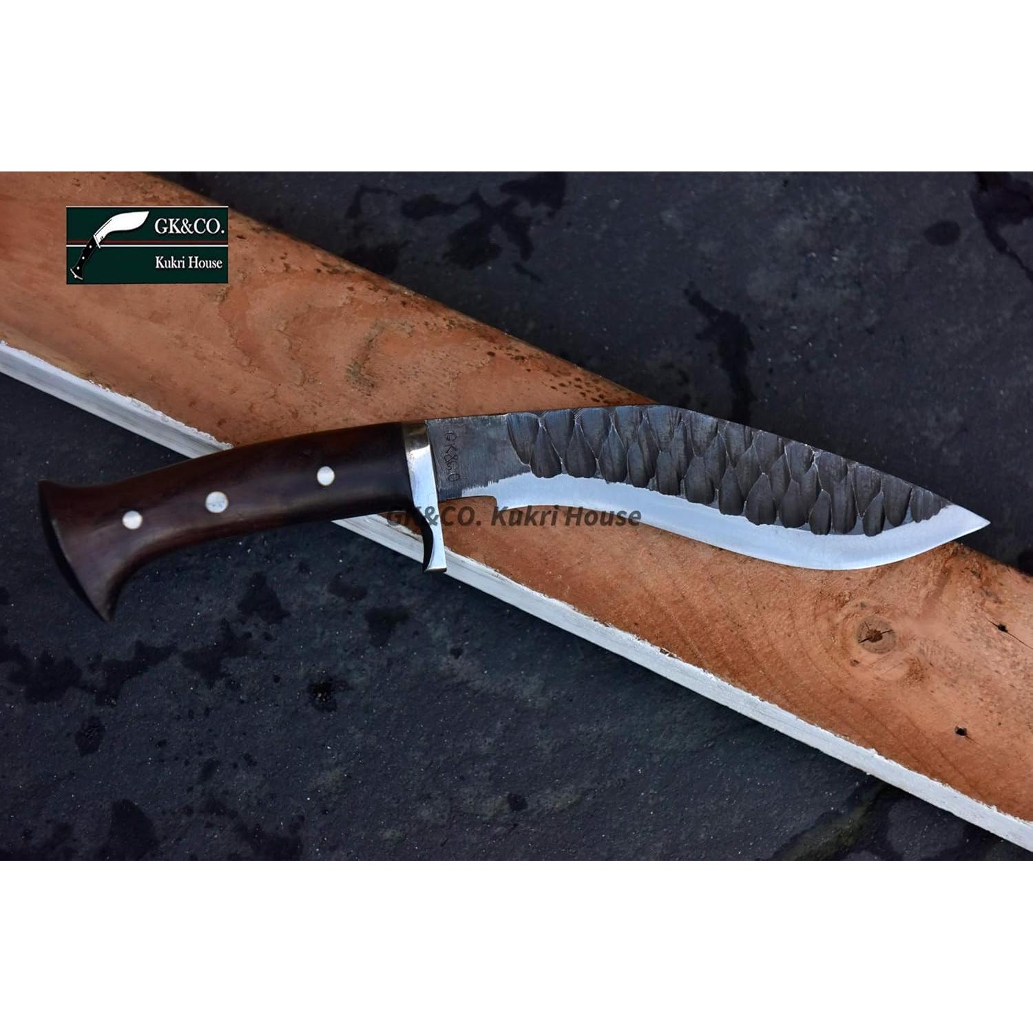 Cuchillo Kukri GK&CO. Casa Kukri 20 cm Acero Carbono Hecho a Mano