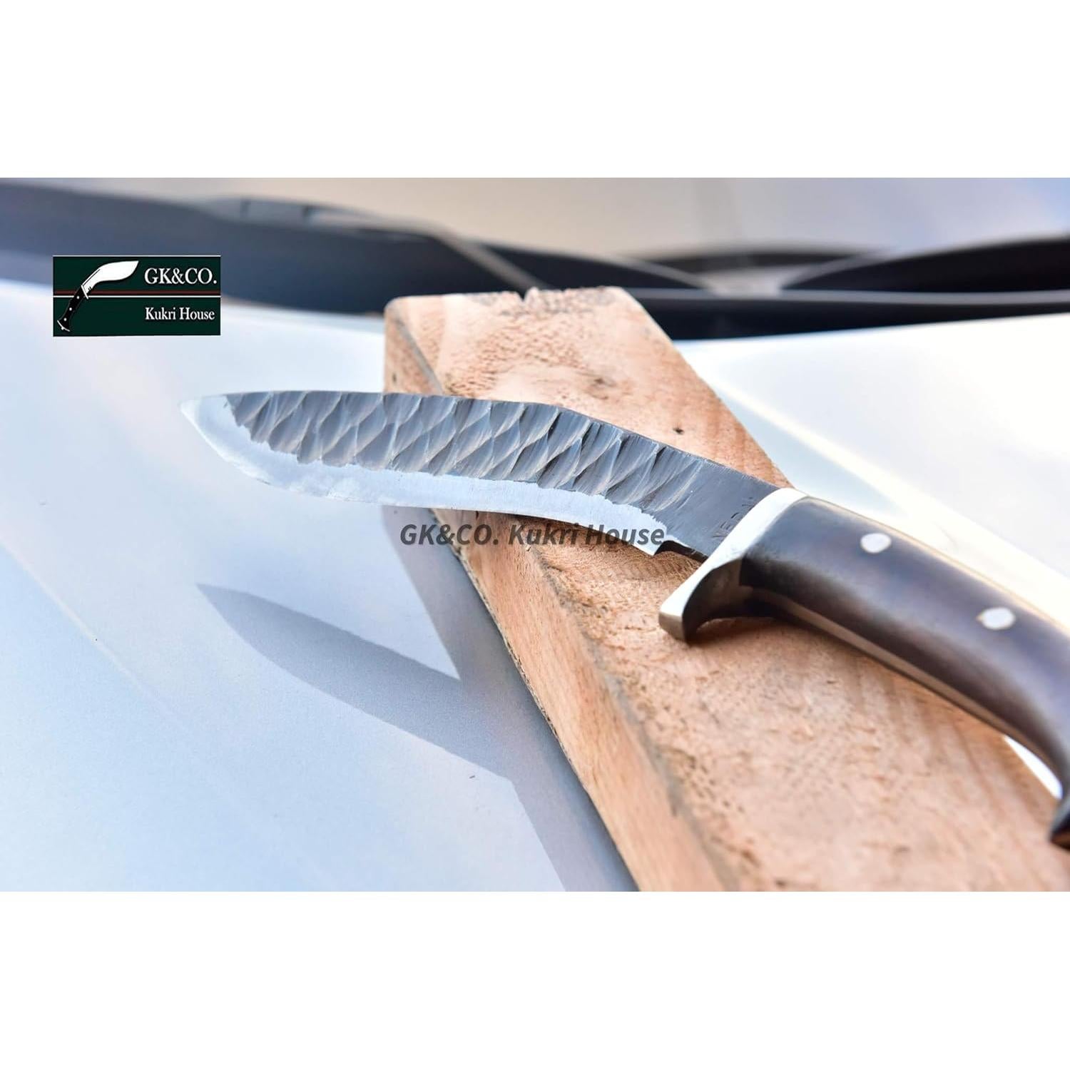 Cuchillo Kukri GK&CO. Casa Kukri 20 cm Acero Carbono Hecho a Mano