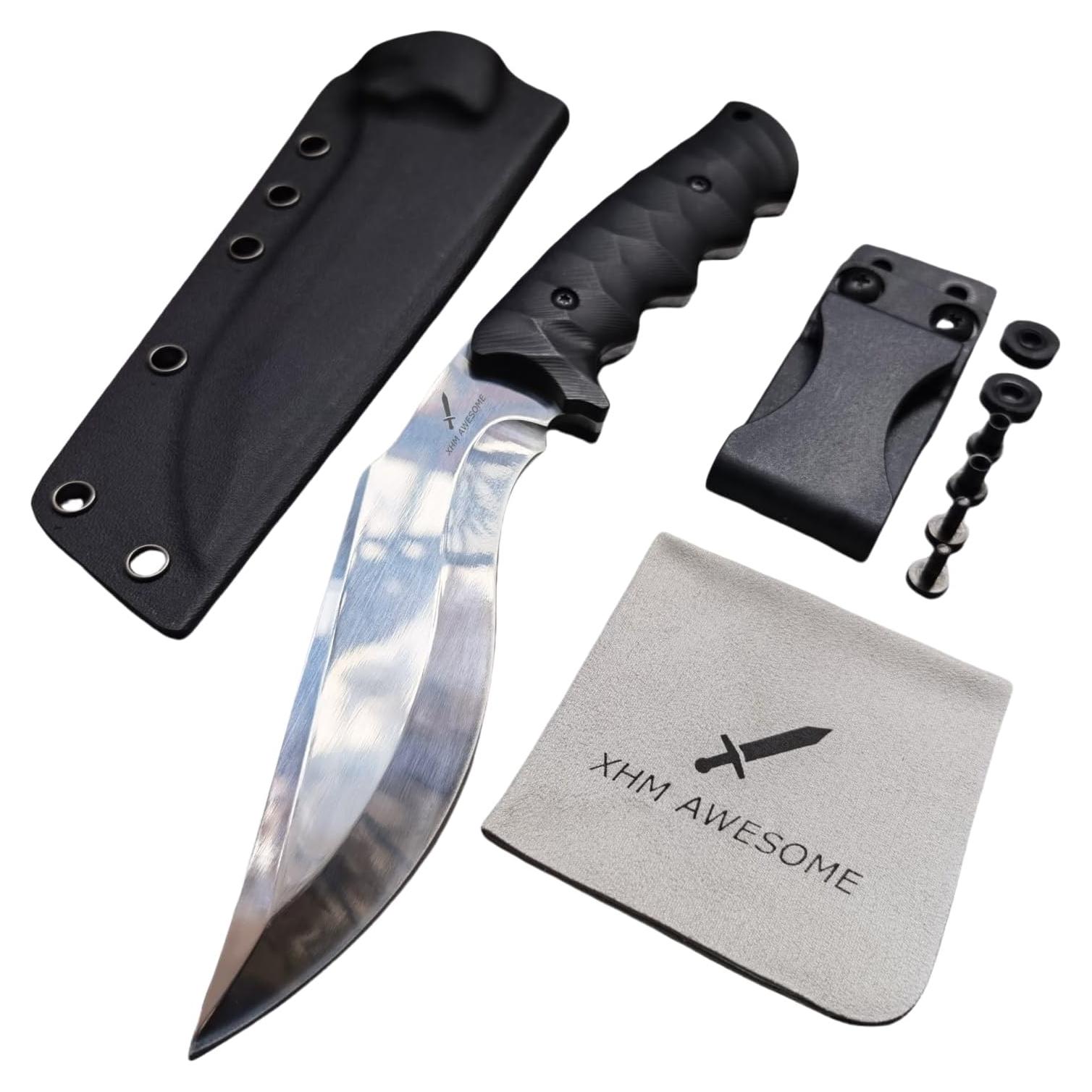 Cuchillo Kukri XHM Awesome 25.4 cm Acero 9Cr18Mov con Funda
