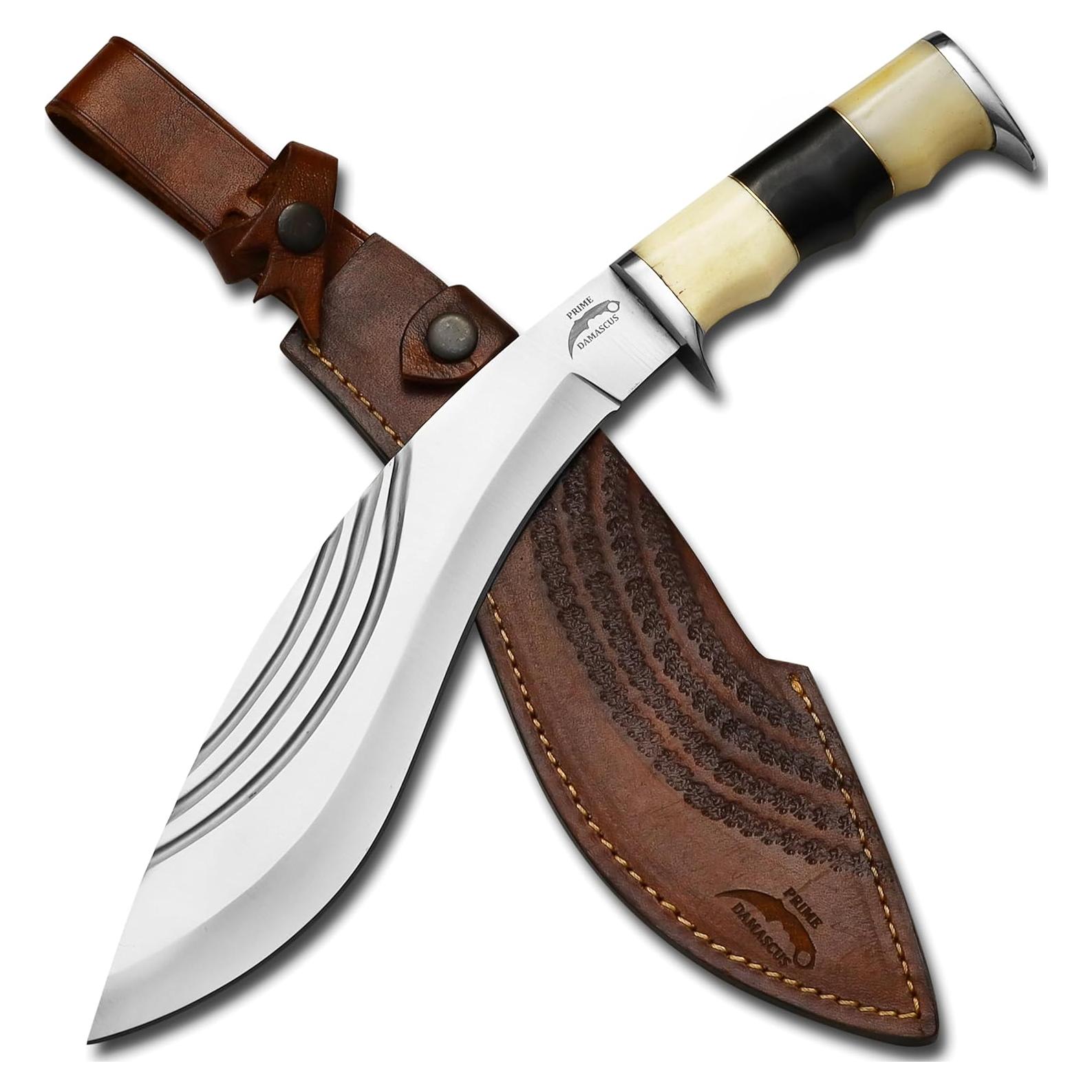 Cuchillo Kukri Prime Damascus 37.1 cm con Funda - Camping y Bushcraft