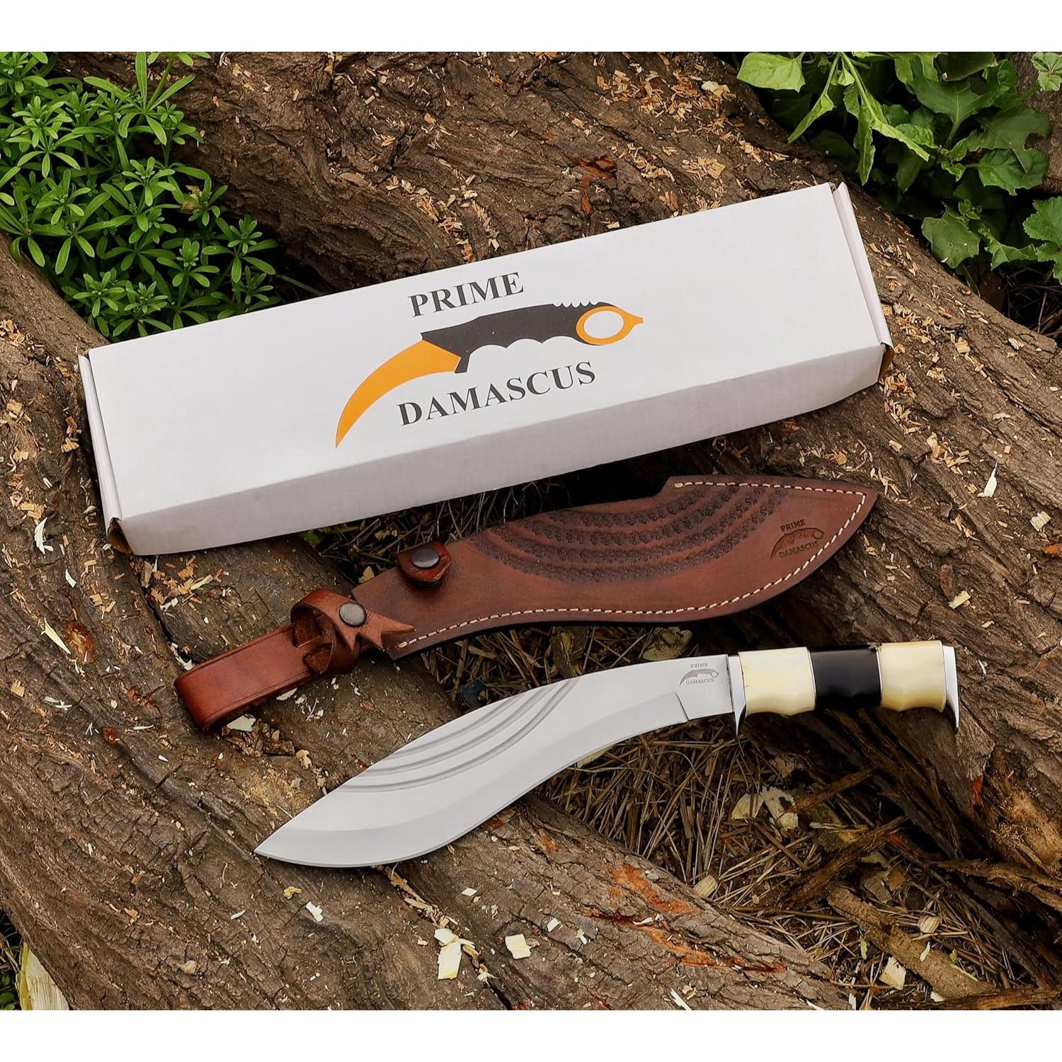 Cuchillo Kukri Prime Damascus 37.1 cm con Funda - Camping y Bushcraft