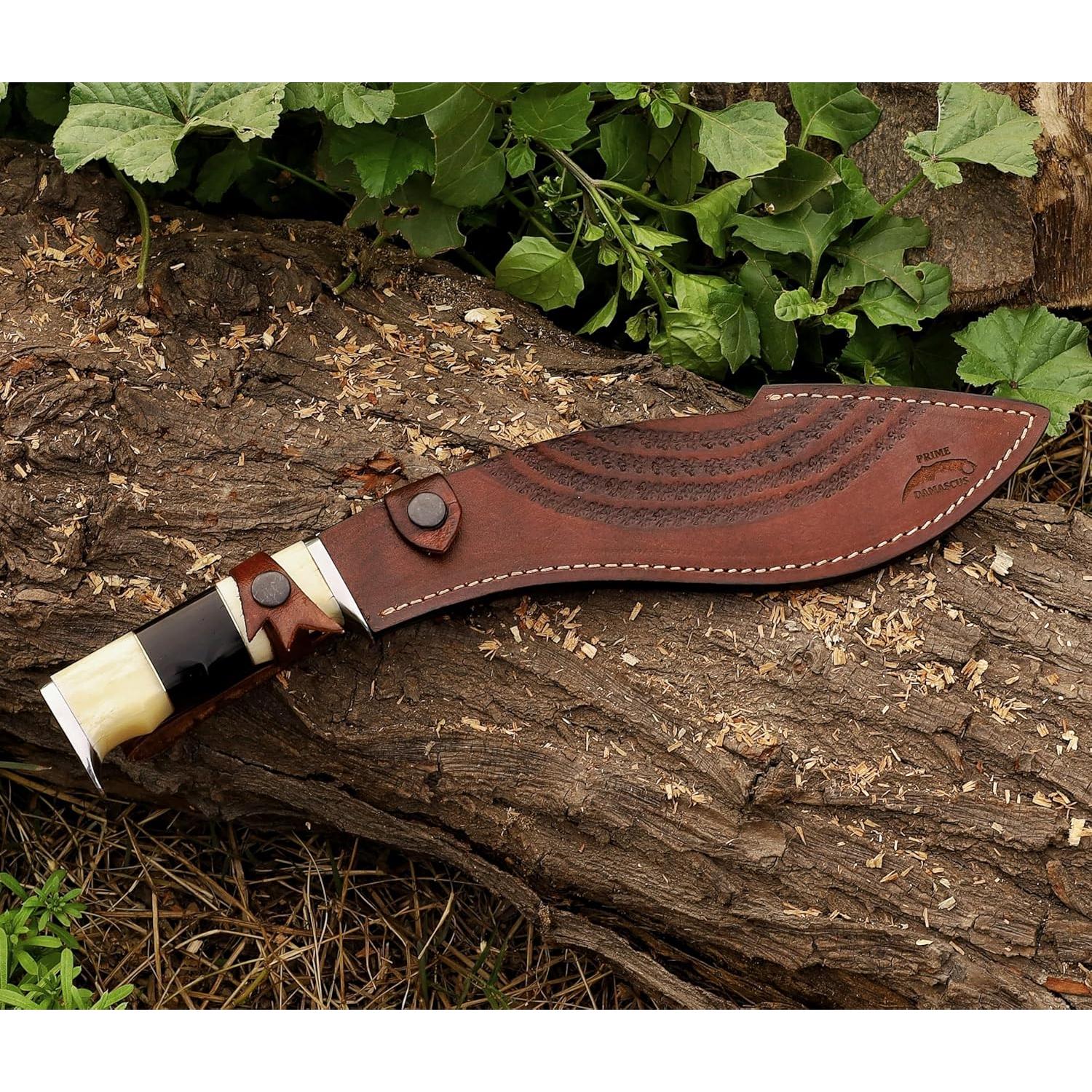 Cuchillo Kukri Prime Damascus 37.1 cm con Funda - Camping y Bushcraft