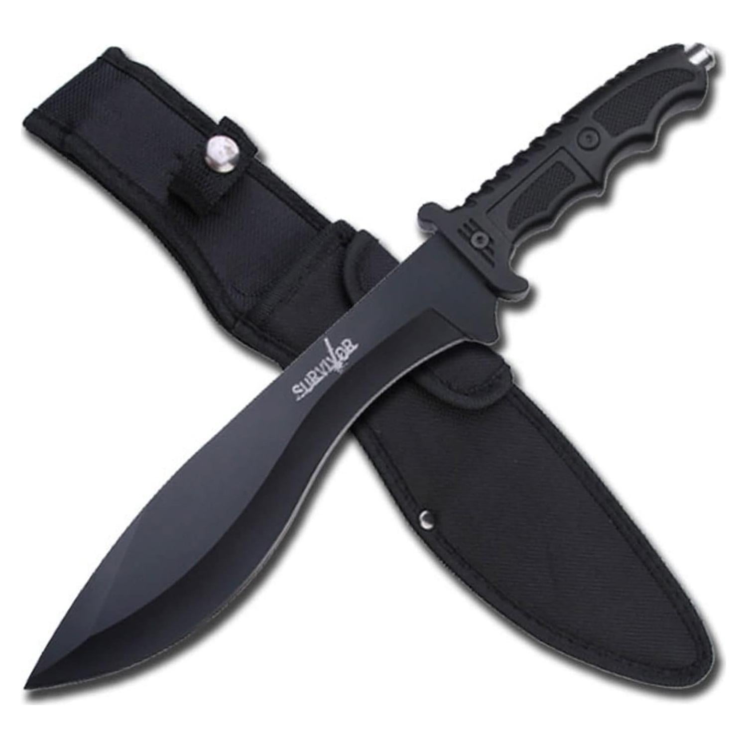 Cuchillo Fijo Survivor HK-717 Bowie Negro 38 cm Exterior