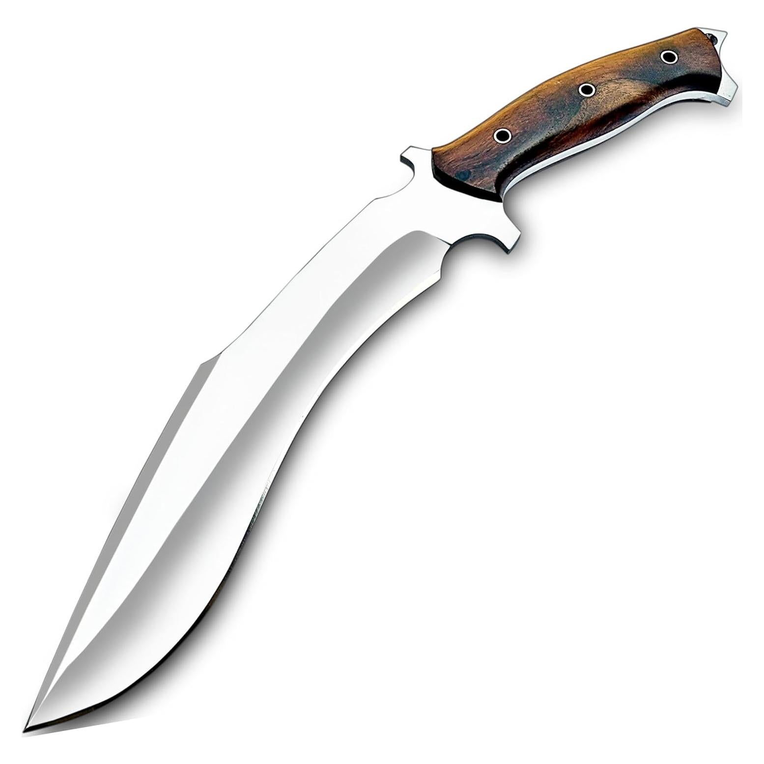 Cuchillo Kukri Warivo D2 Hecho a Mano 39.37 cm con Funda