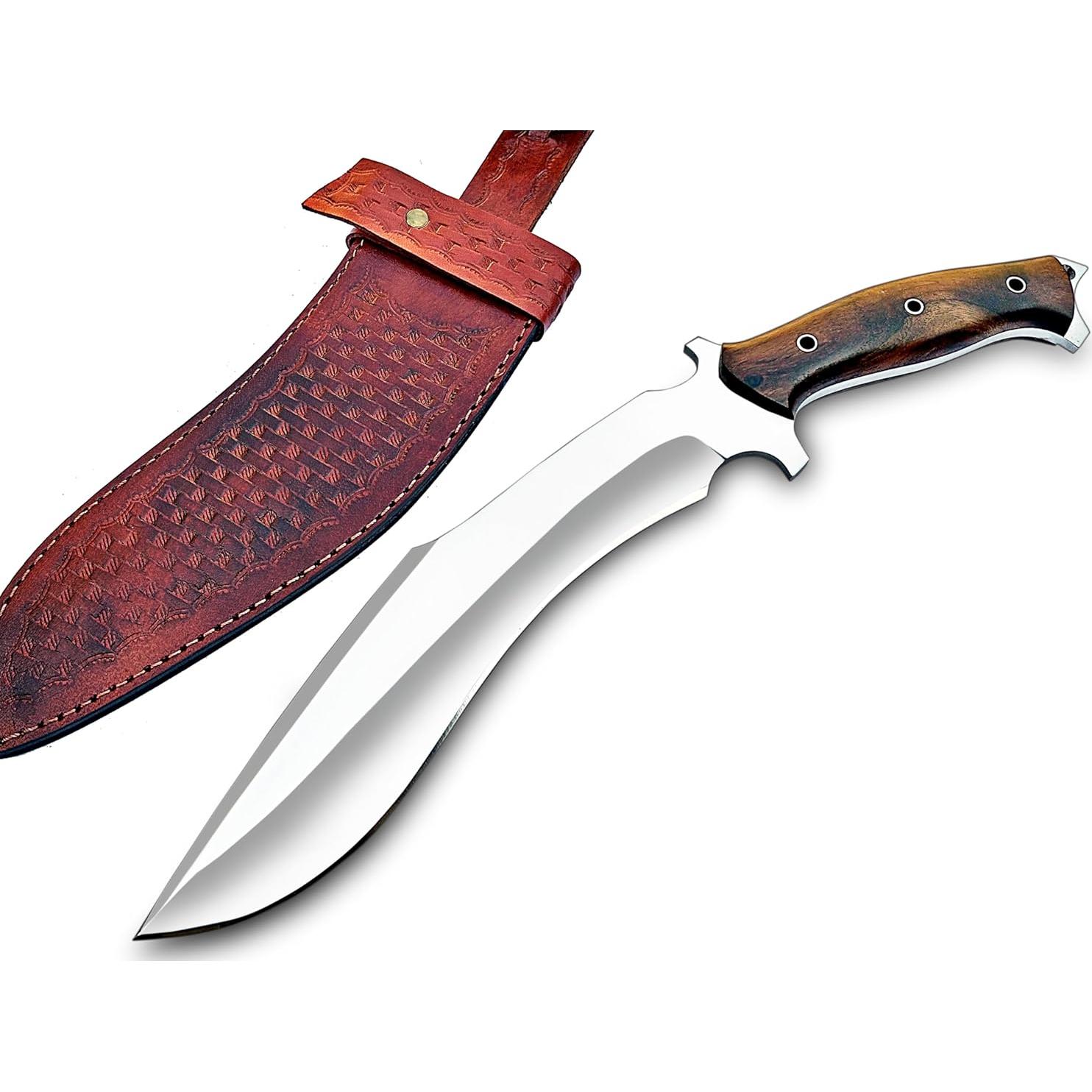 Cuchillo Kukri Warivo D2 Hecho a Mano 39.37 cm con Funda