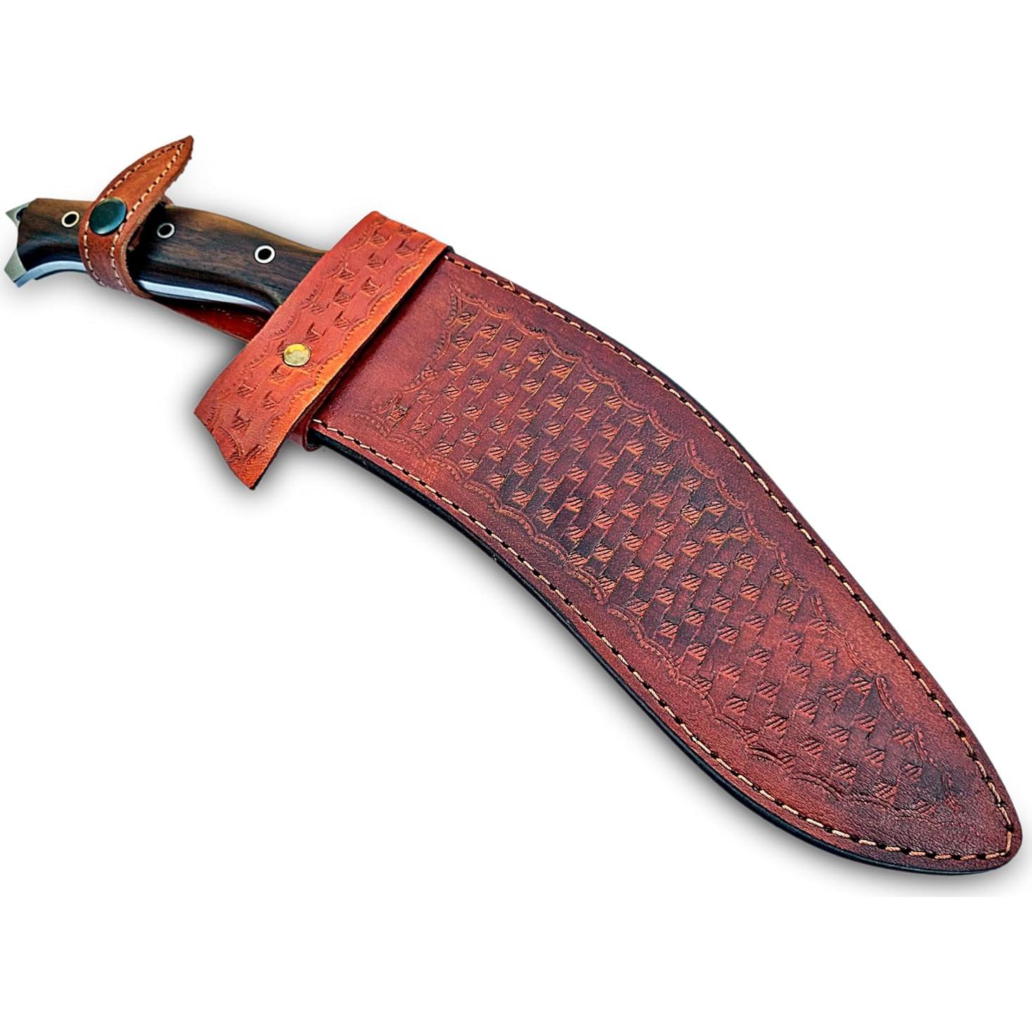 Cuchillo Kukri Warivo D2 Hecho a Mano 39.37 cm con Funda