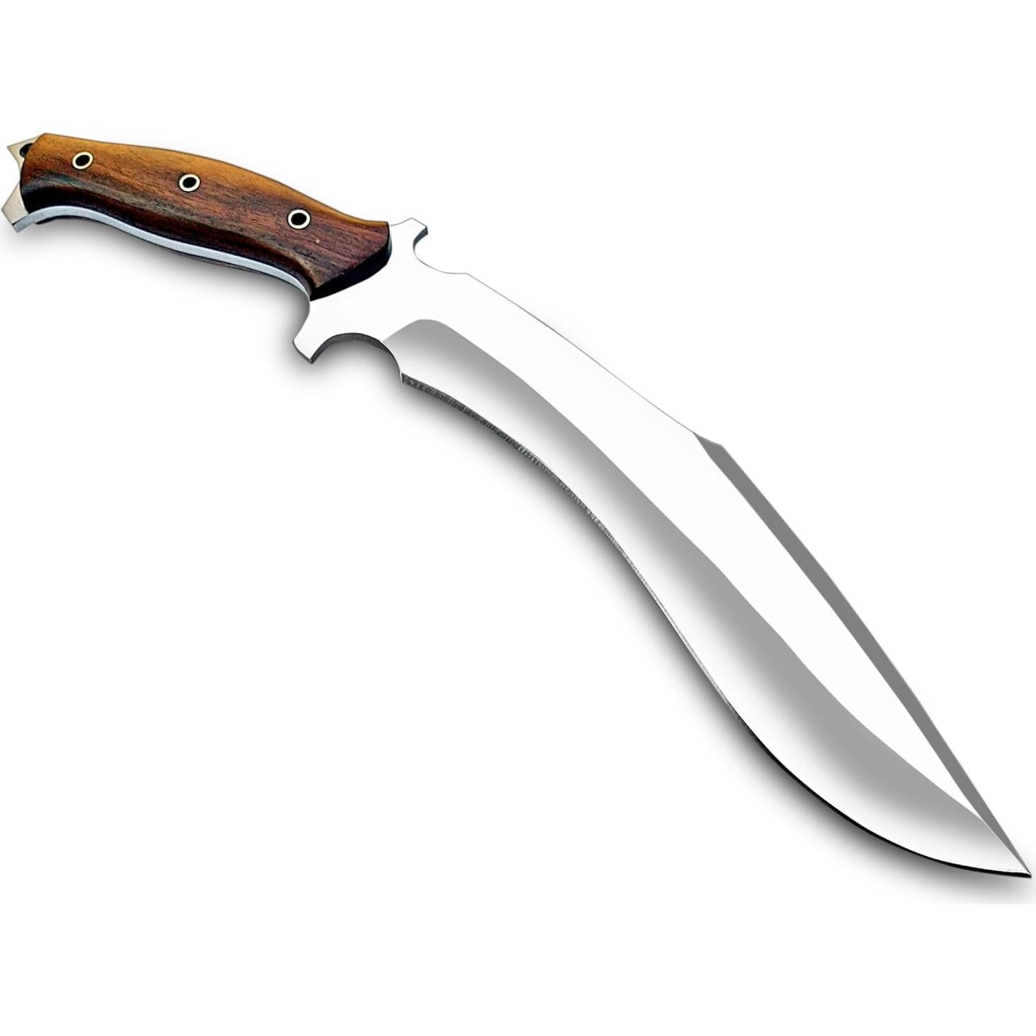 Cuchillo Kukri Warivo D2 Hecho a Mano 39.37 cm con Funda