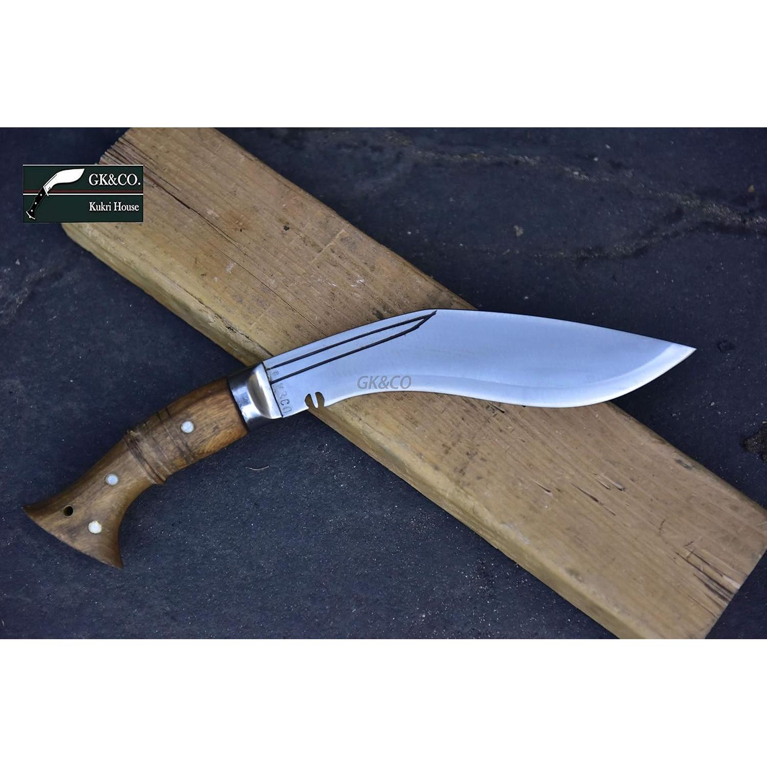 Kukri Genuino GK&CO. 8" Hecho a Mano en Nepal con Funda