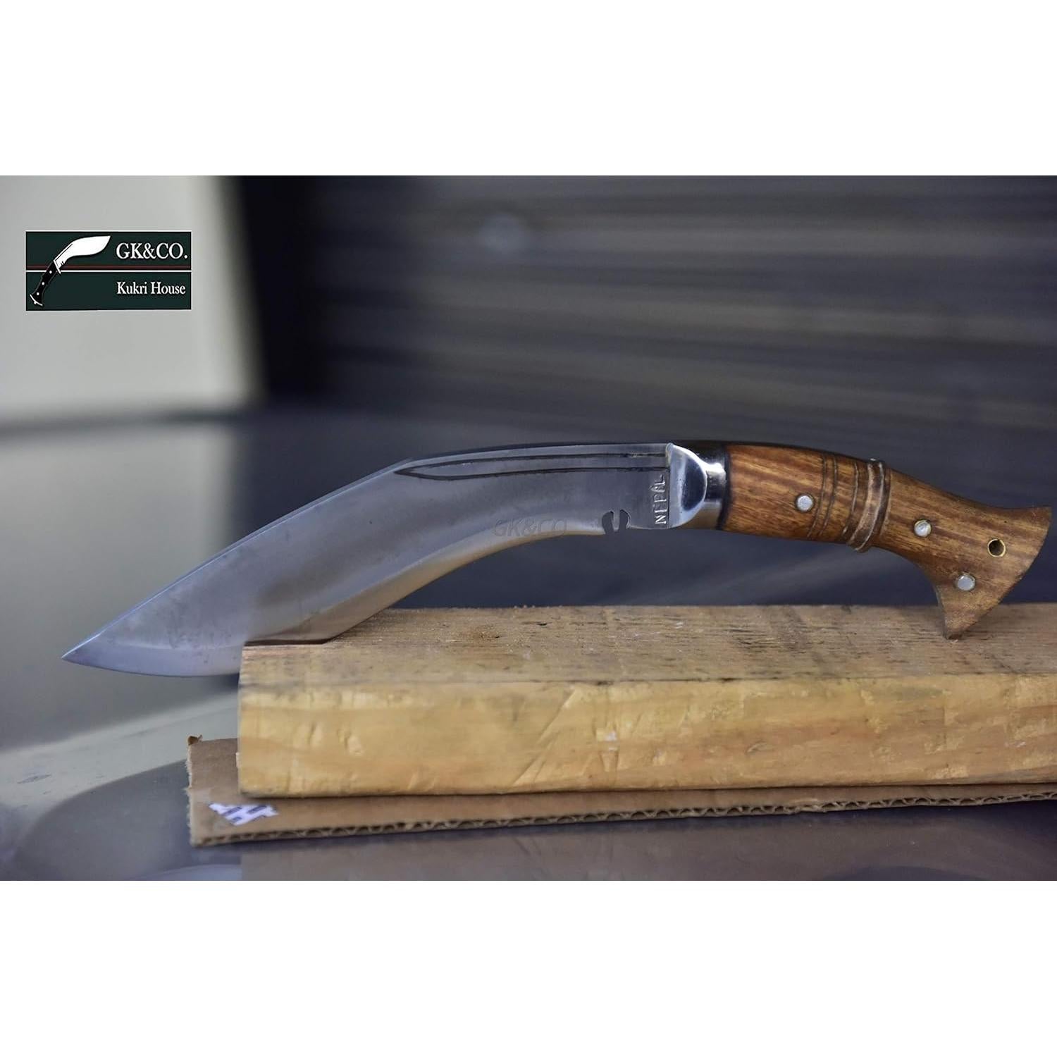 Kukri Genuino GK&CO. 8" Hecho a Mano en Nepal con Funda