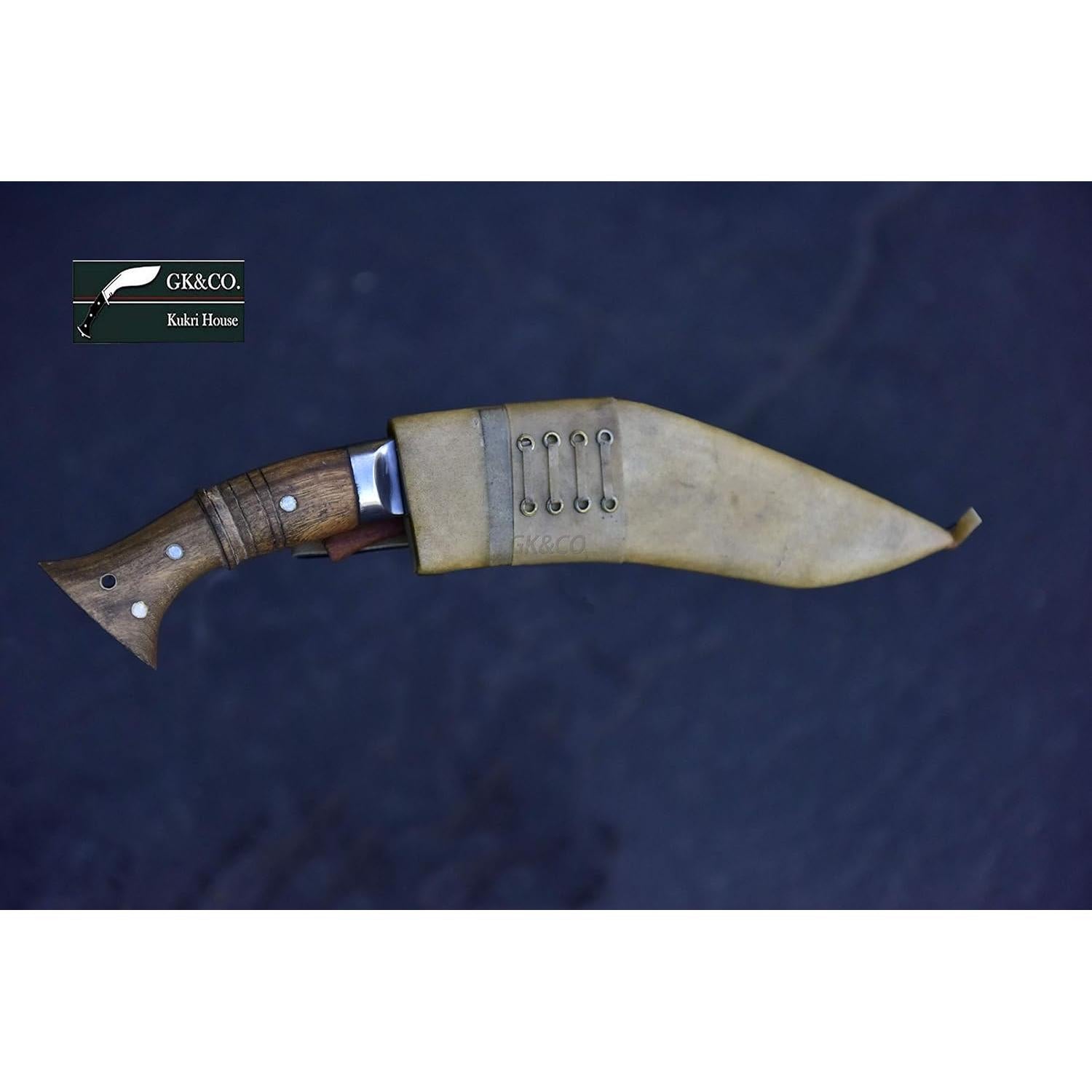 Kukri Genuino GK&CO. 8" Hecho a Mano en Nepal con Funda