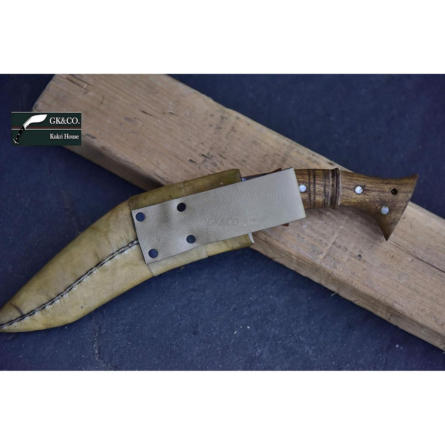 Kukri Genuino GK&CO. 8" Hecho a Mano en Nepal con Funda