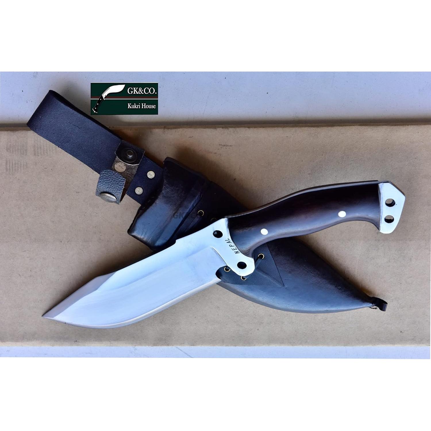 Cuchillo Kukri GK&CO. Casa Kukri 20 cm Acero Carbono Madera Rosa