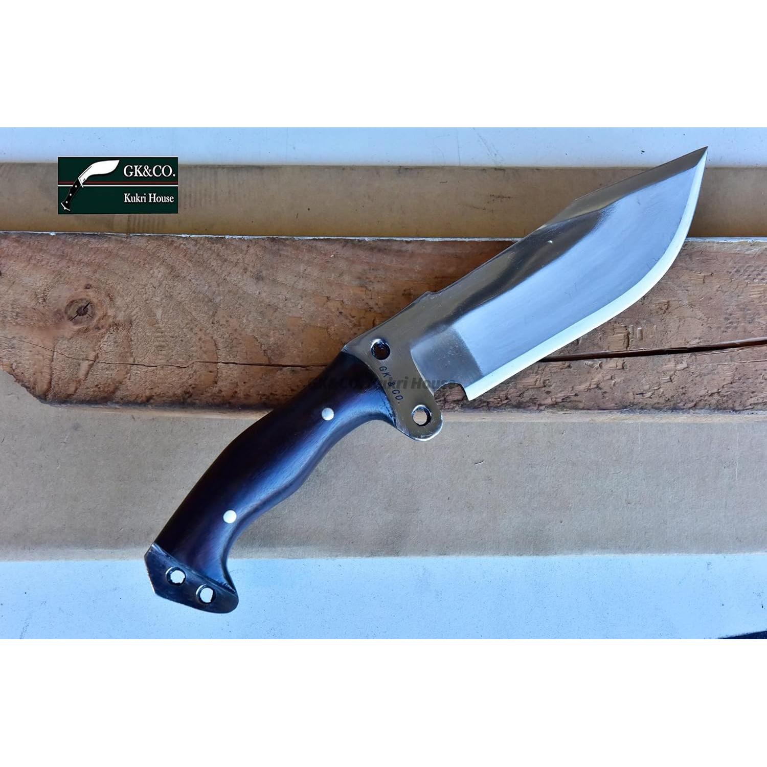 Cuchillo Kukri GK&CO. Casa Kukri 20 cm Acero Carbono Madera Rosa