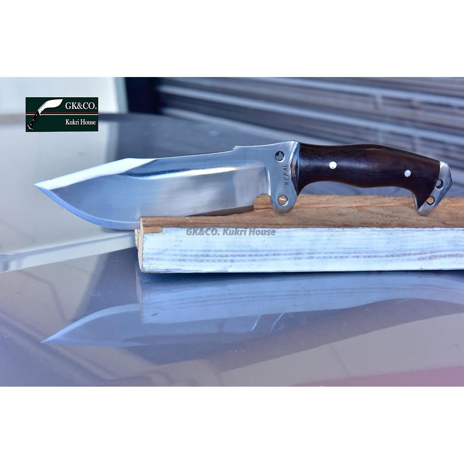 Cuchillo Kukri GK&CO. Casa Kukri 20 cm Acero Carbono Madera Rosa