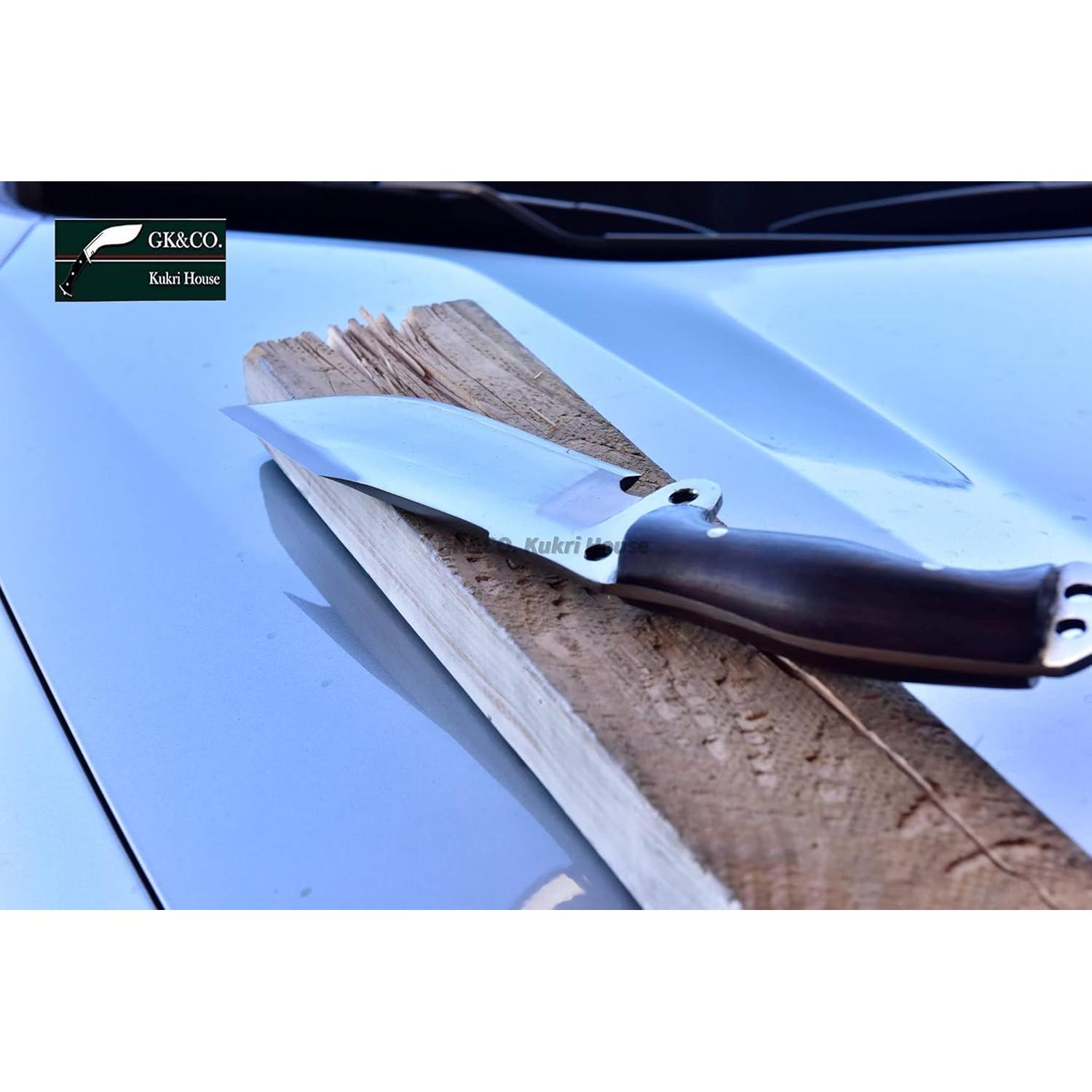 Cuchillo Kukri GK&CO. Casa Kukri 20 cm Acero Carbono Madera Rosa