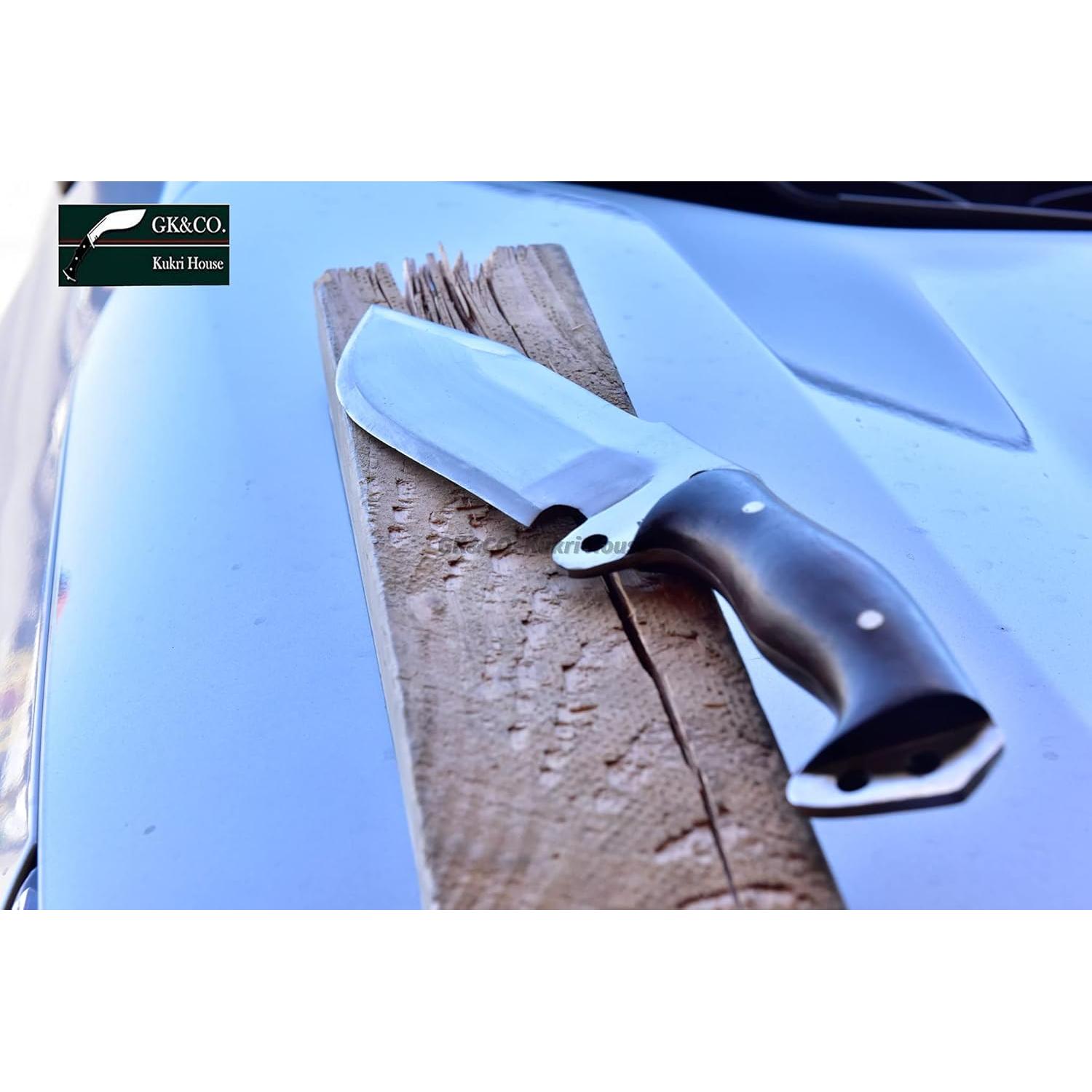 Cuchillo Kukri GK&CO. Casa Kukri 20 cm Acero Carbono Madera Rosa