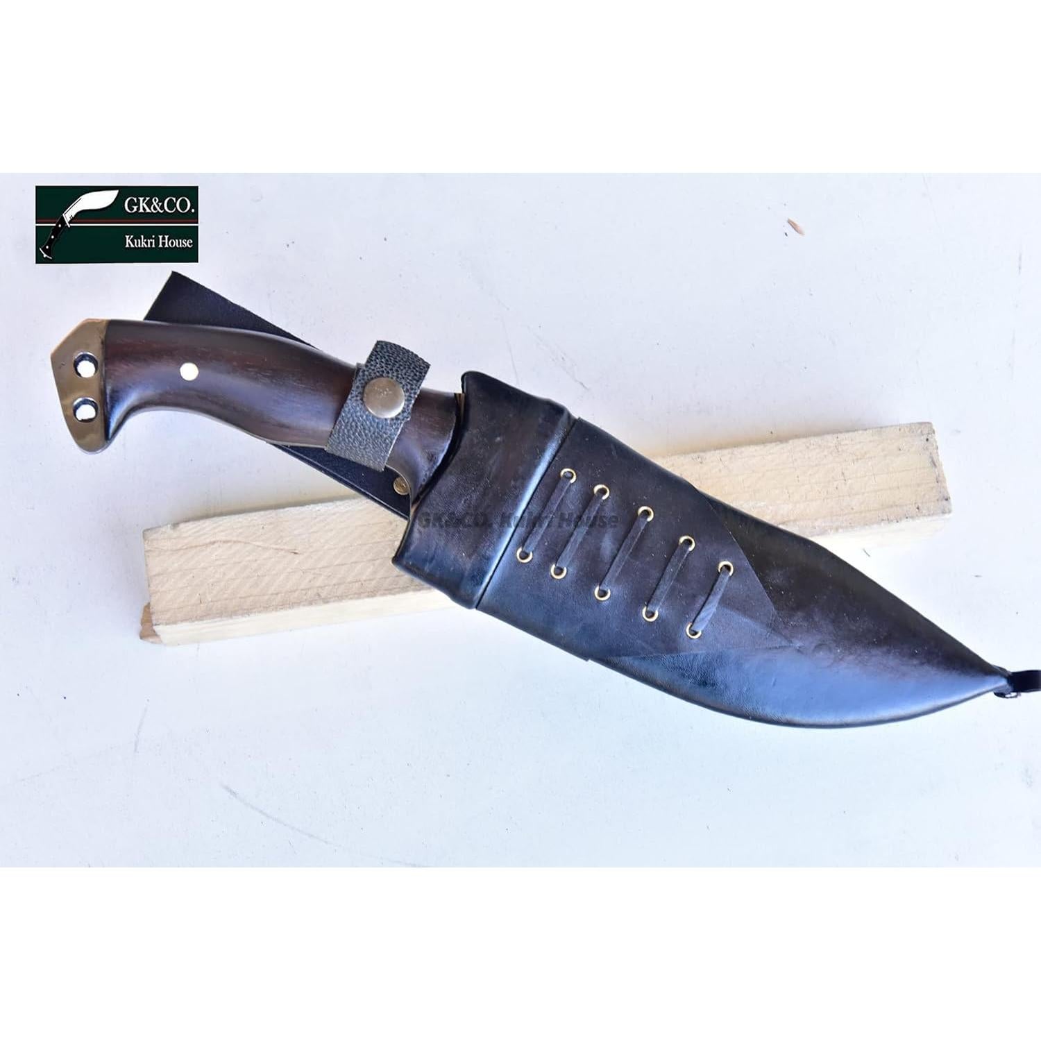 Cuchillo Kukri GK&CO. Casa Kukri 20 cm Acero Carbono Madera Rosa
