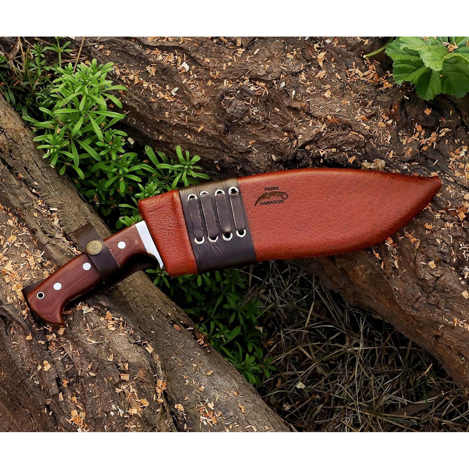 Cuchillo Kukri Prime Damascus 37.1 cm con Funda - Acero Inoxidable