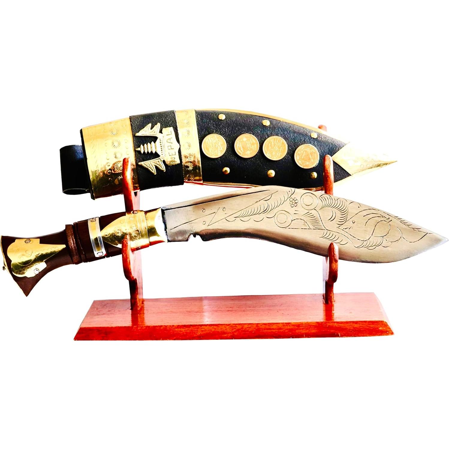 Cuchillo Kukri Gorkha Art Deco 22.86 cm Hecho a Mano en Nepal