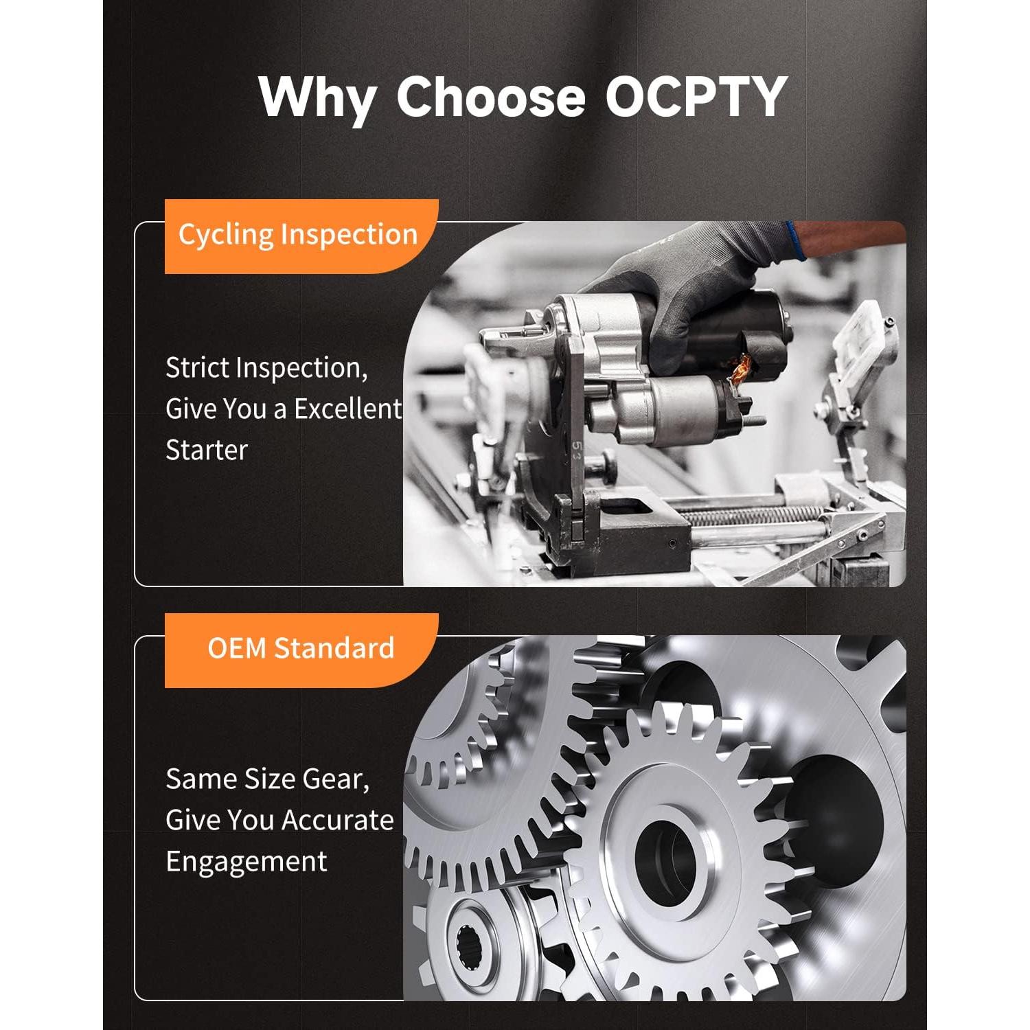 Motor de Arranque OCPTY 1.5kW 12V Compatible Buick Chevrolet