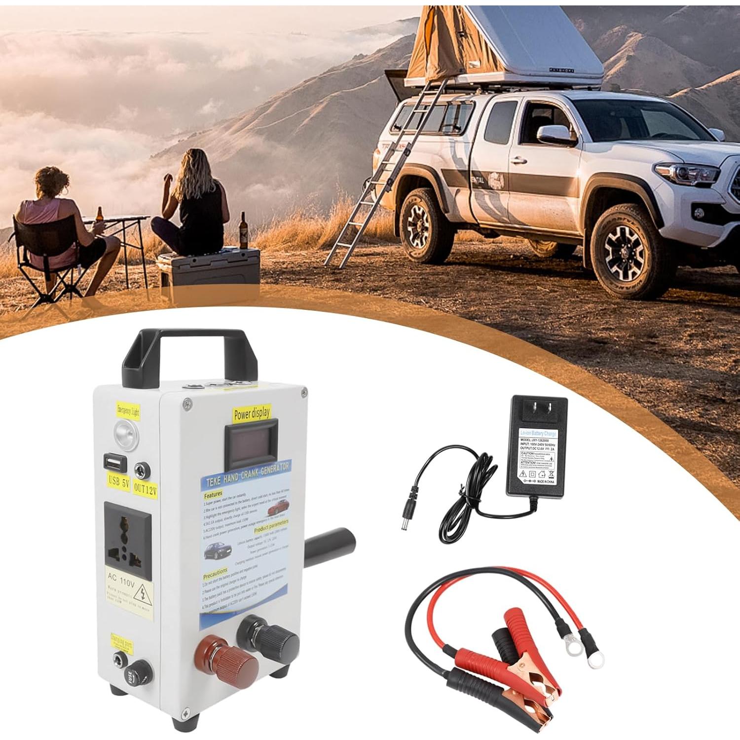 Generador Manual de Cargador de Manivela Pinkelin 150W