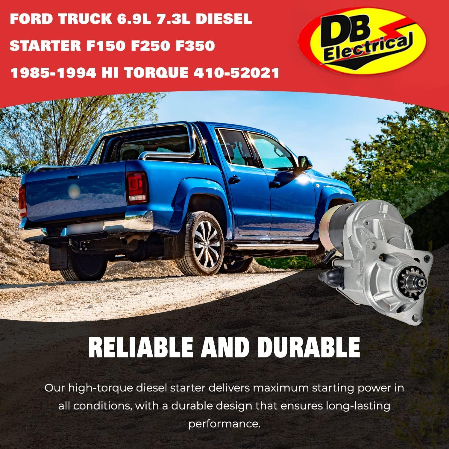 Motor de Arranque DB Electrical 410-52021 12V para CASE y FORD