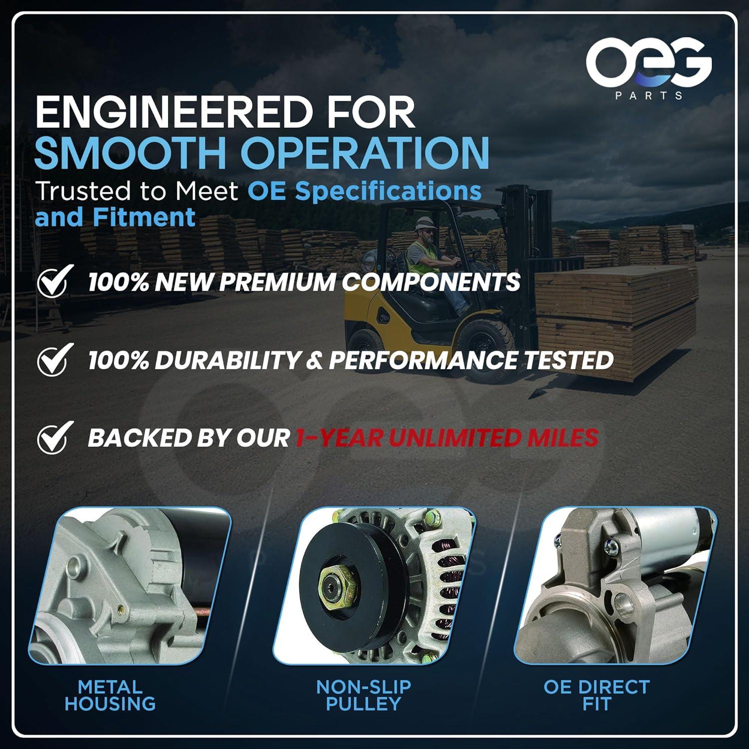 Arrancador Nuevo 12V PMGR PG260E para Montacargas Hyundai