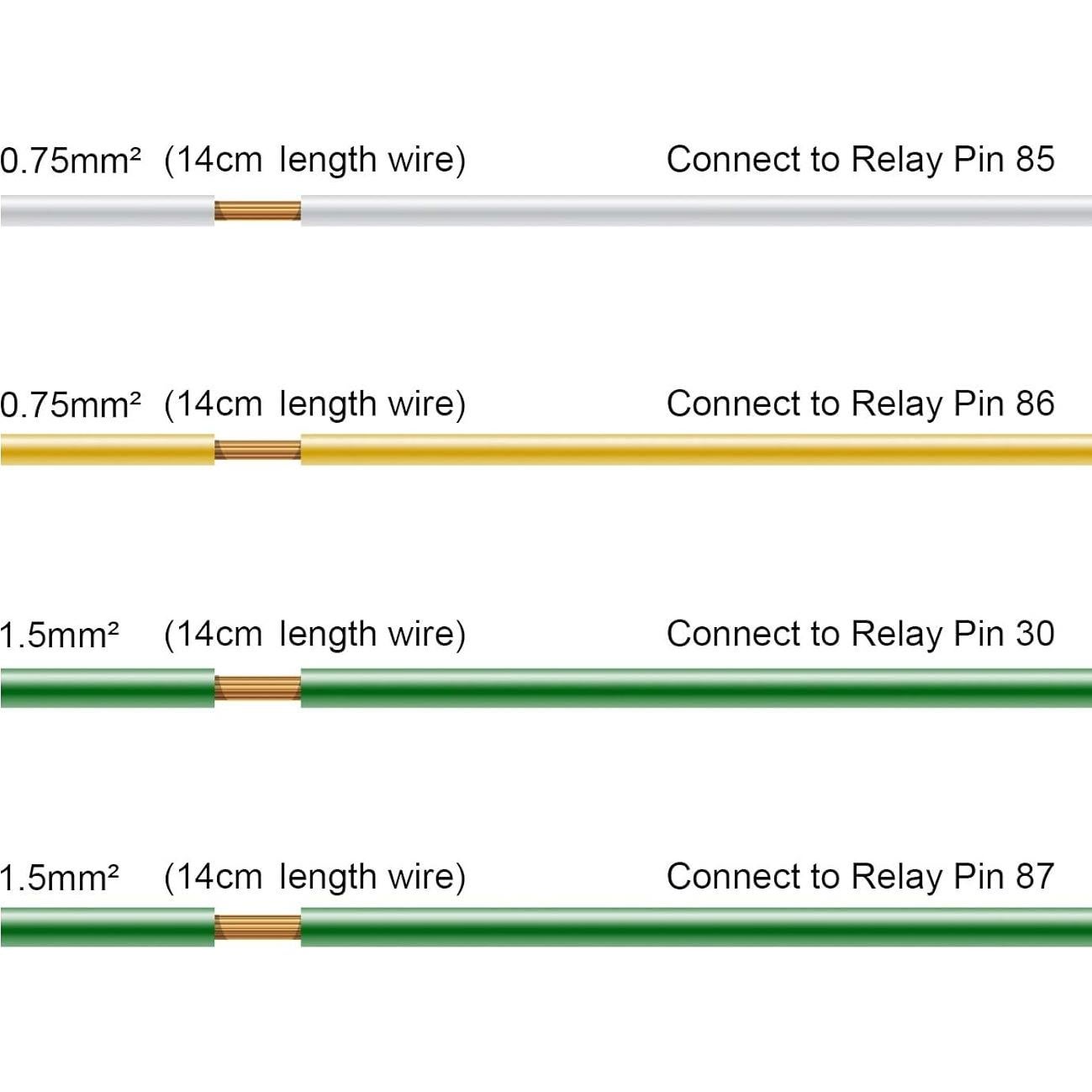 Kit de arnés de socket de relé EHDIS 4 pines 12V 40A