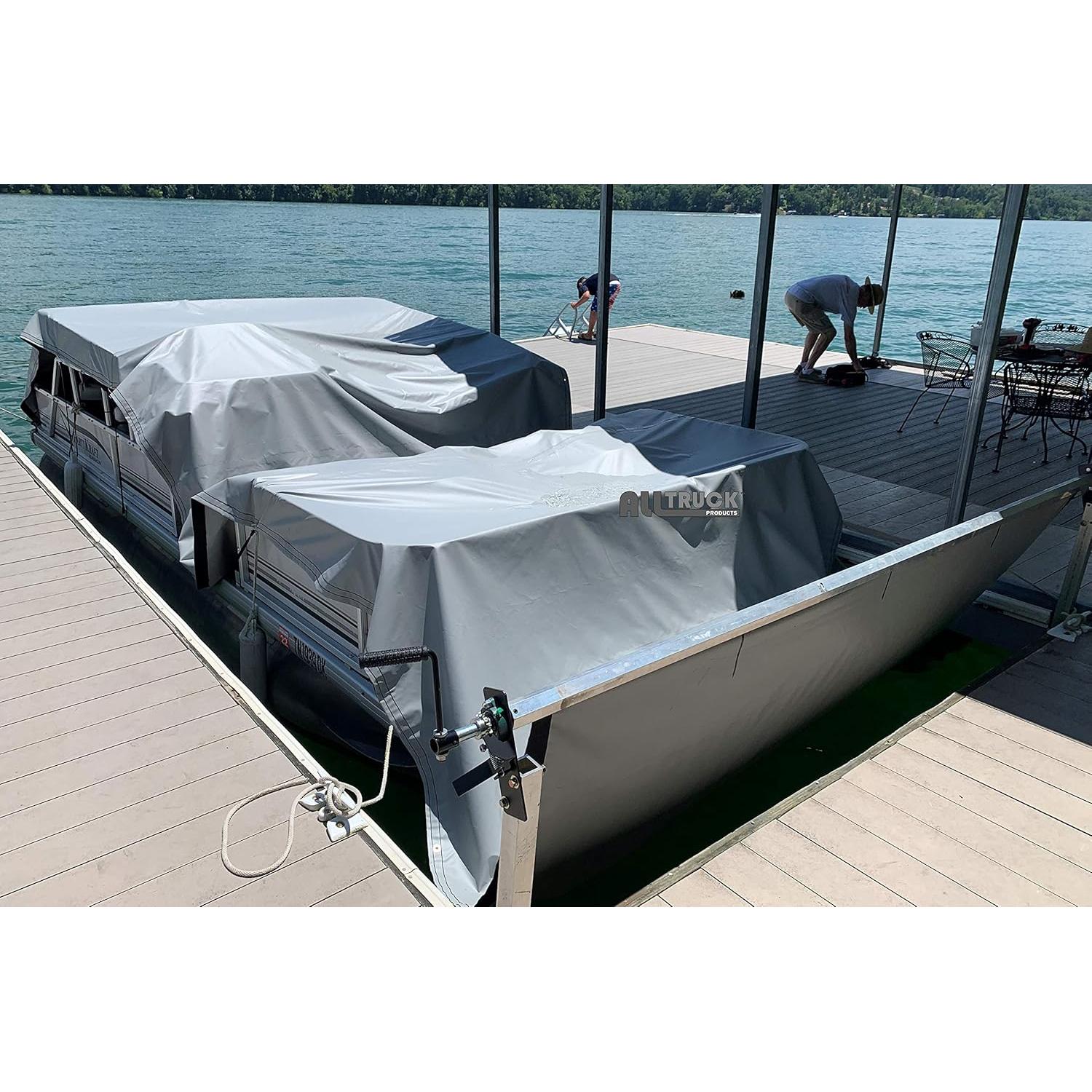 Kit de Manivela Manual con Lona de Malla Negra 1.98x4.27m Genérico