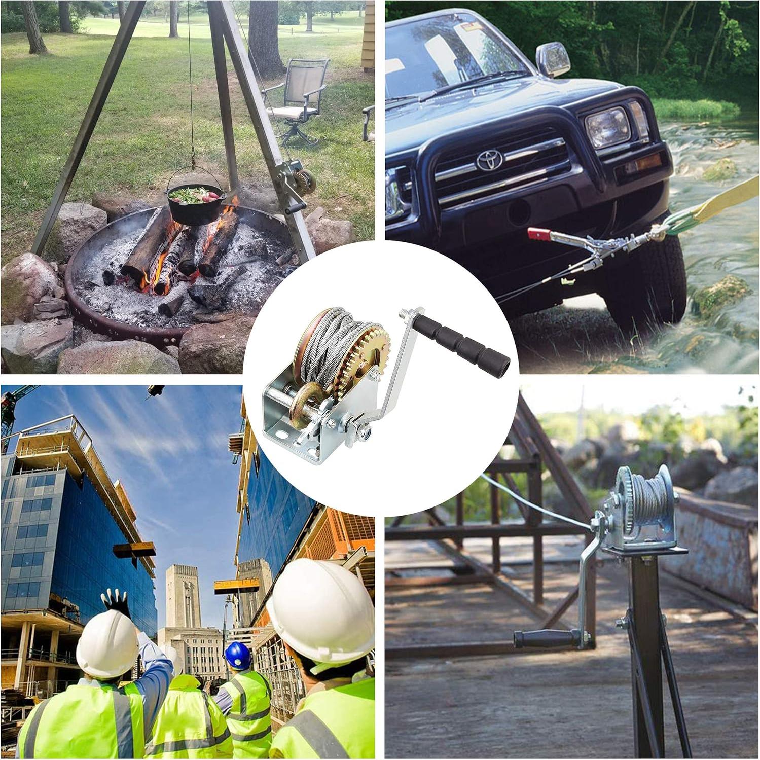 Gato de Manivela AConnet 800lbs (363kg) con Cable 8m