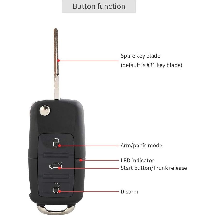 Sistema de Alarma de Coche EASYGUARD EC002-V PKE 12V con Arranque Remoto