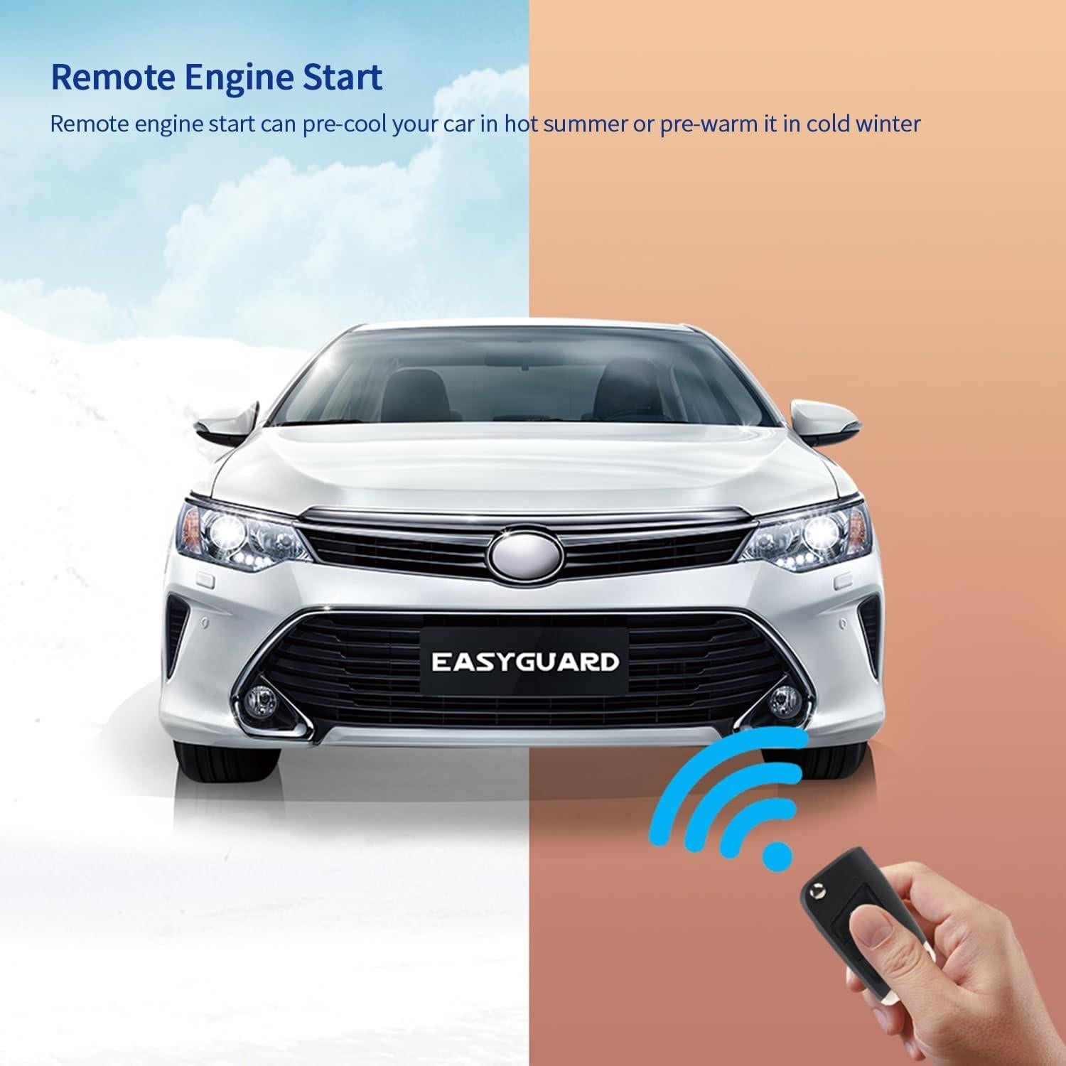 Sistema de Alarma de Coche EASYGUARD EC002-V PKE 12V con Arranque Remoto