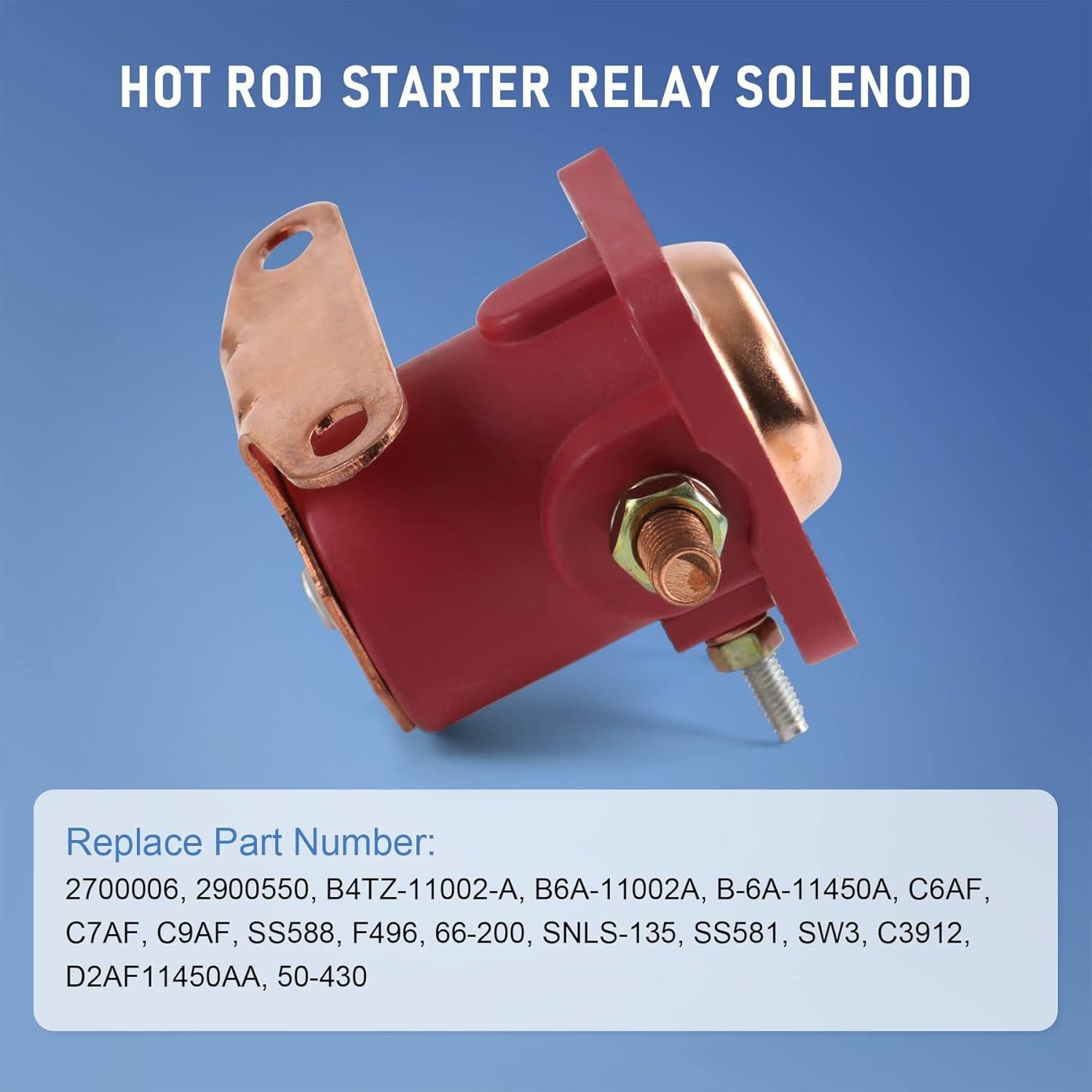 Relé Solenoide Rojo 12V JDMSPEED para Arrancador Ford