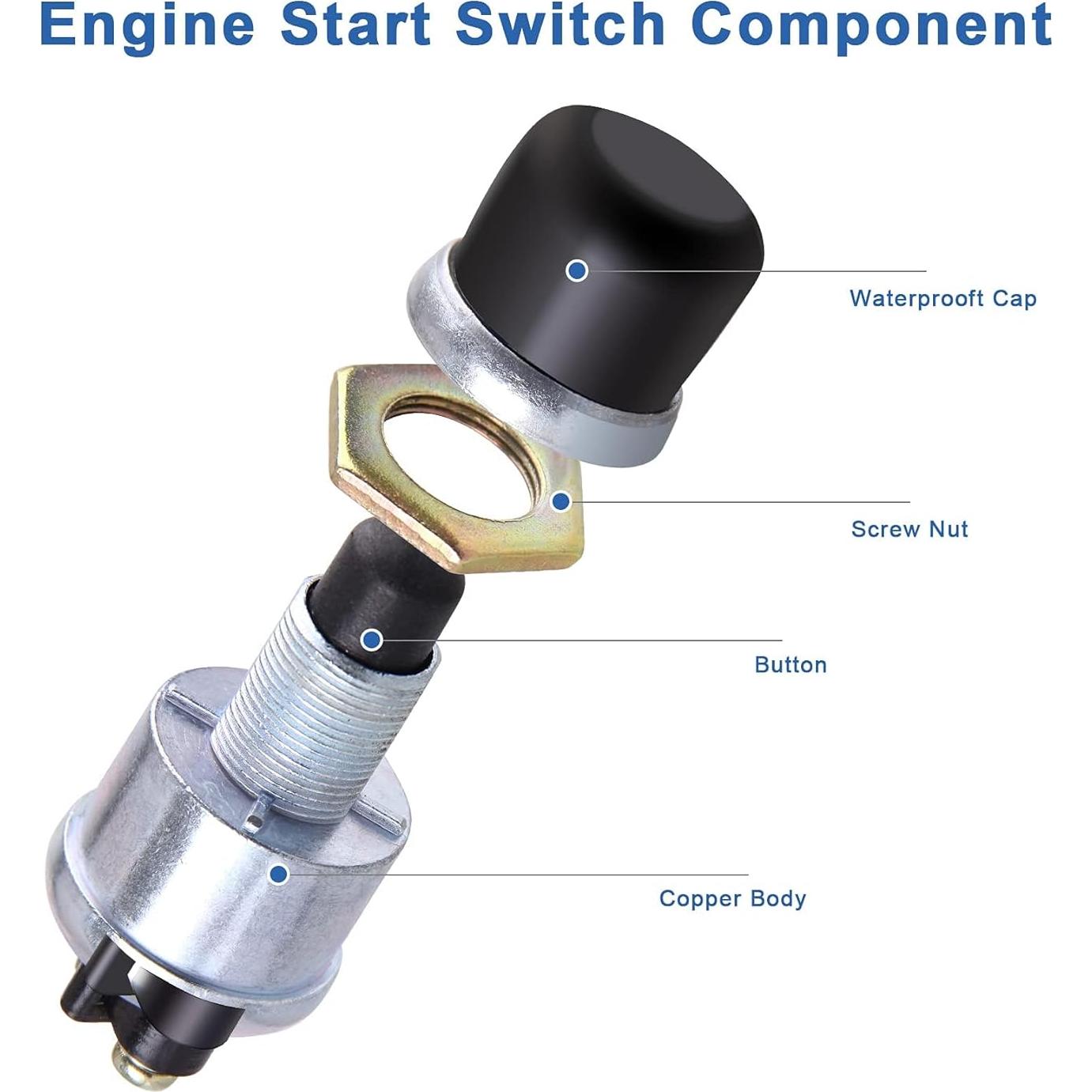 Interruptor de Arranque Momentáneo 12V Big-Autoparts a Prueba de Climas