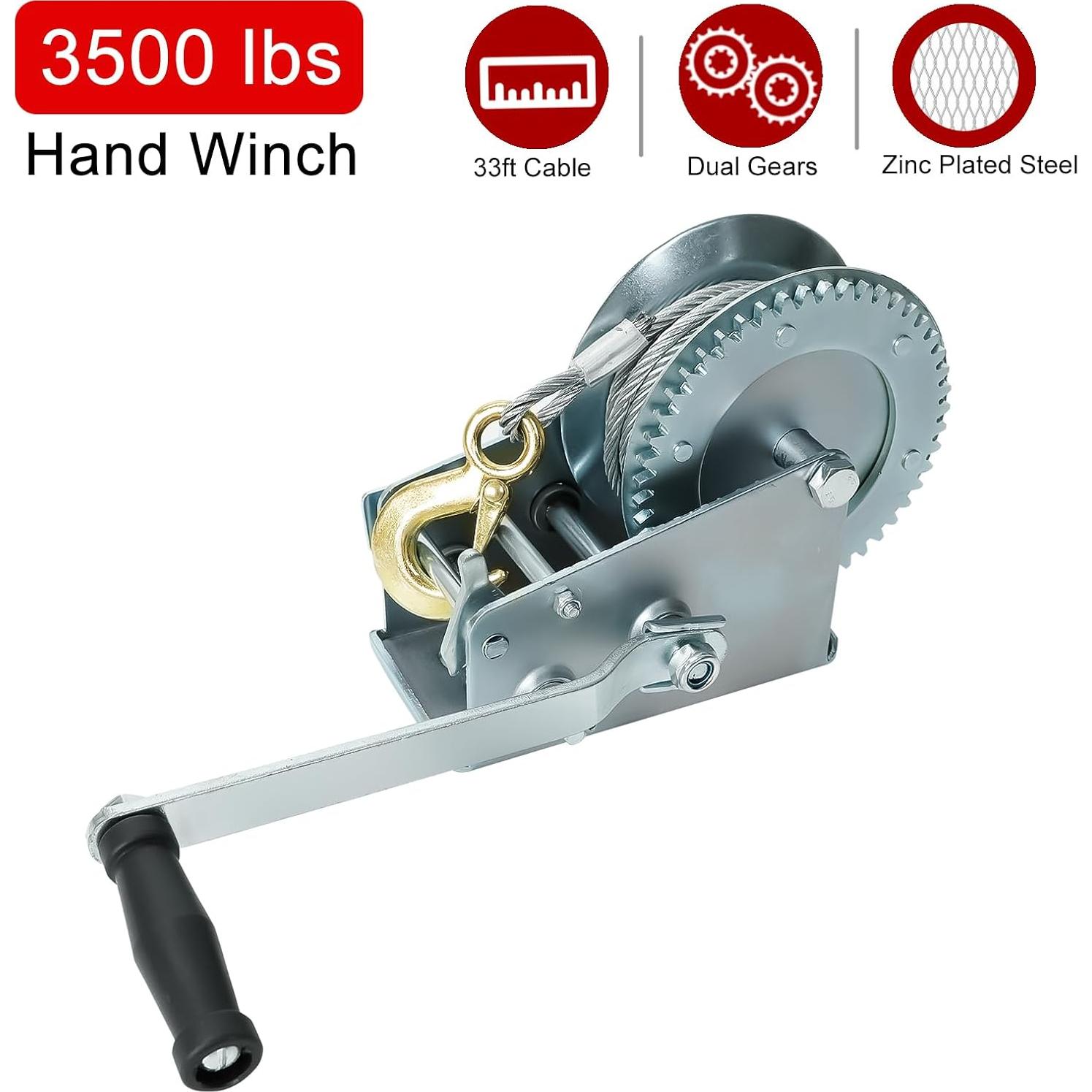 Garrafa de Mano BLACKHORSE-RACING 1587 kg con Cable 10 m