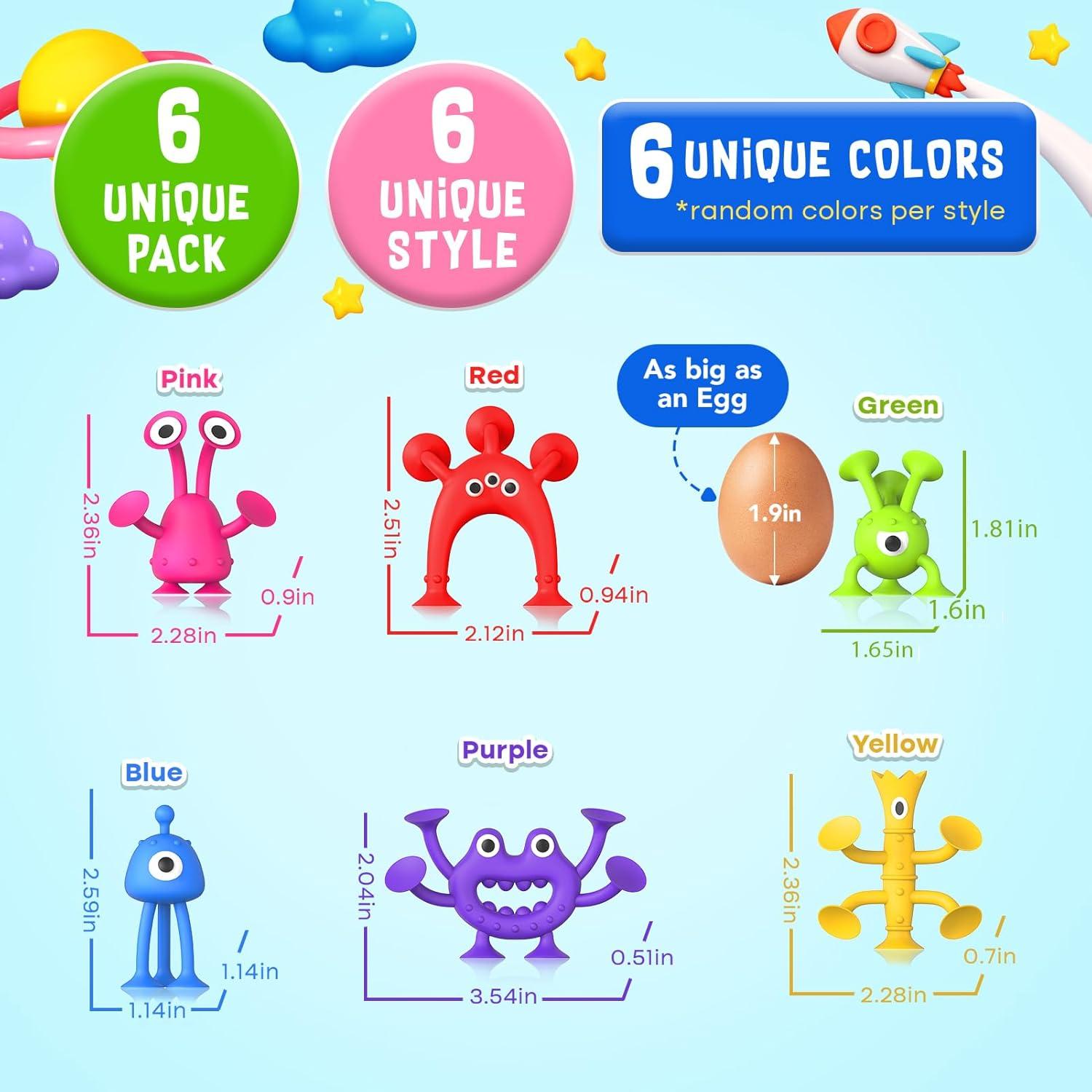 Juguetes de Baño para Bebés Richtim 6PCS Alienígenas