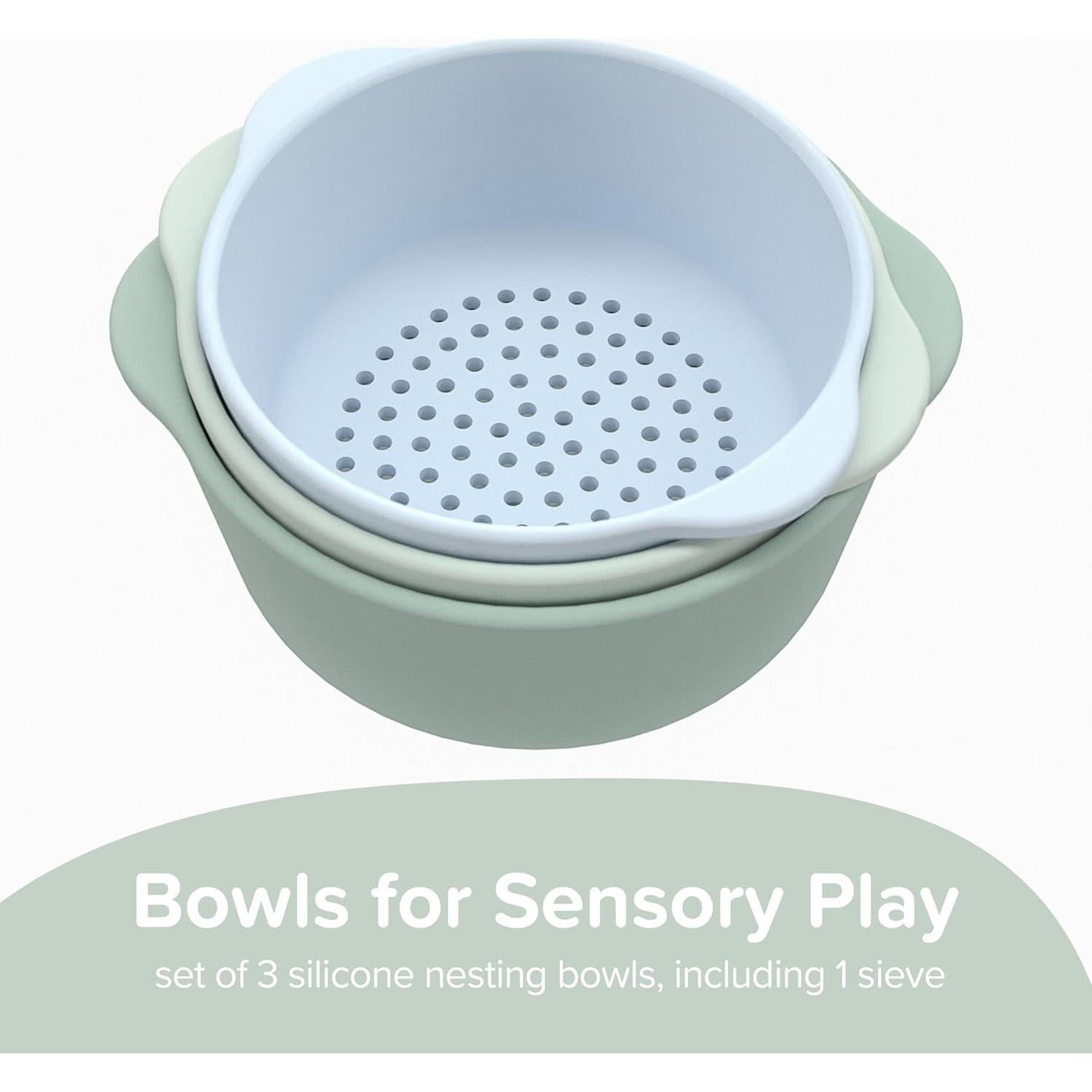 Juego de Cuencos de Silicona Apilables Inspire My Play Verde