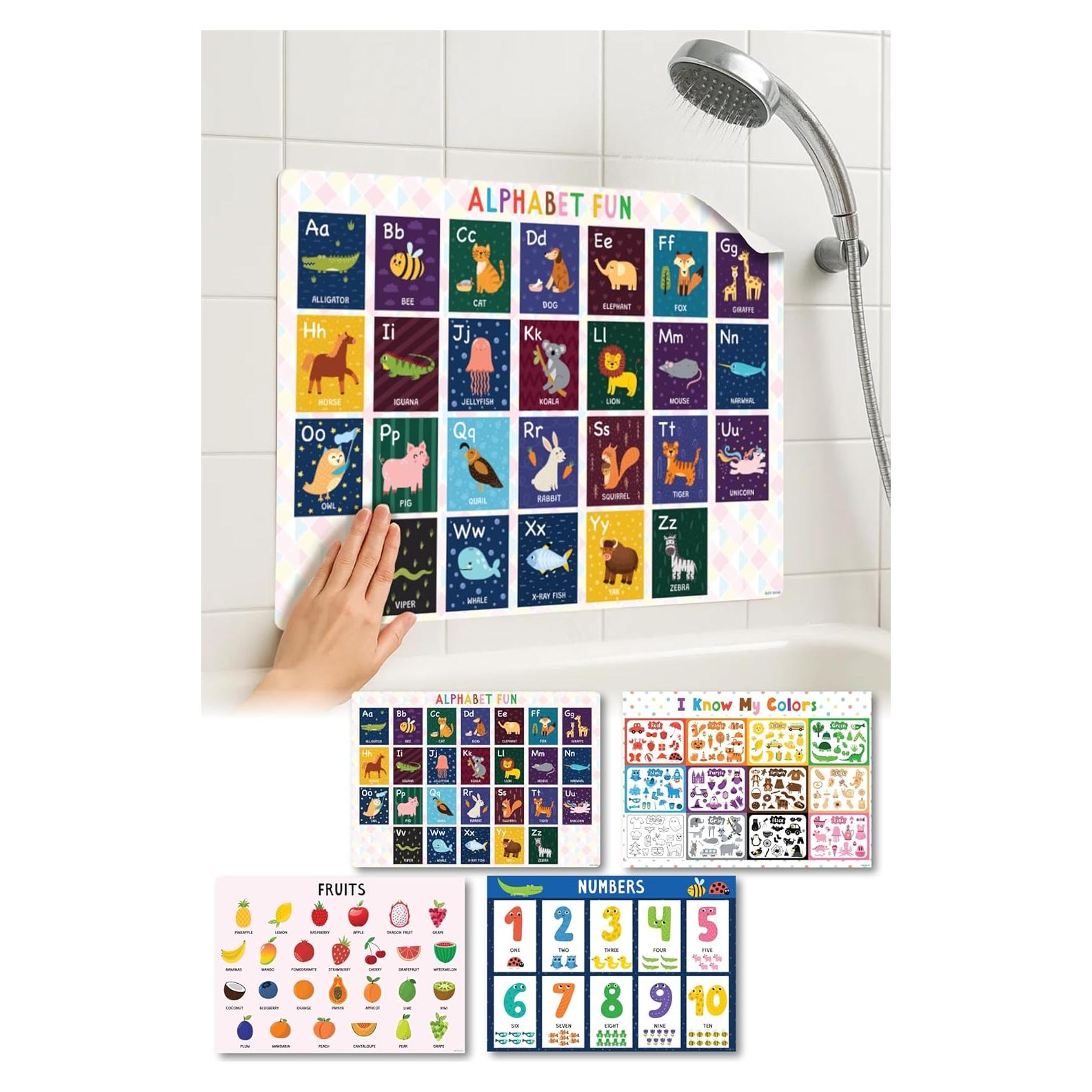 Carteles de Aprendizaje Impermeables Montessori Blue Bird 4 Piezas