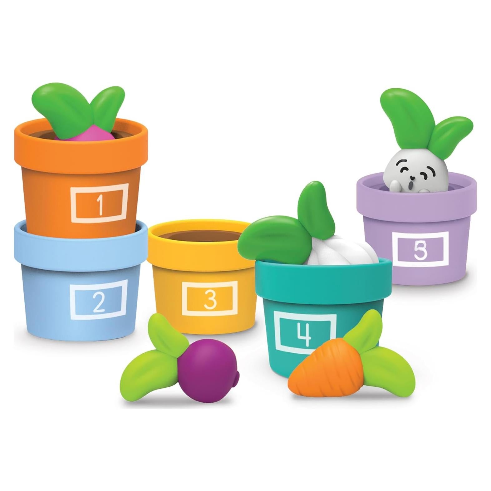 Juguete de Aprendizaje Jardín de Verduras Escondite - Recursos de Aprendizaje, 10 Piezas, 18 Meses+
