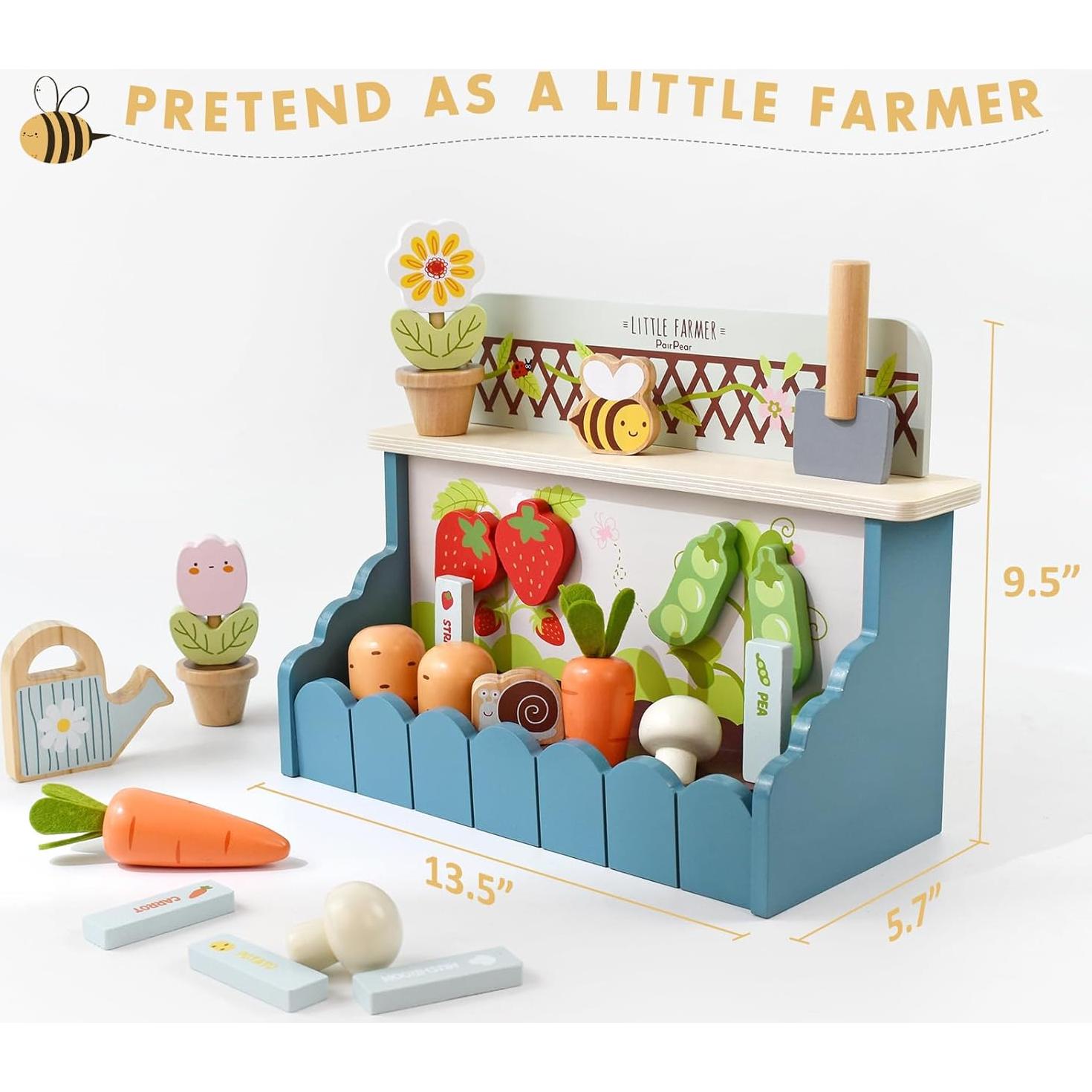 Juego de Jardín de Flores PairPear - Juguete de Madera 1.4 kg