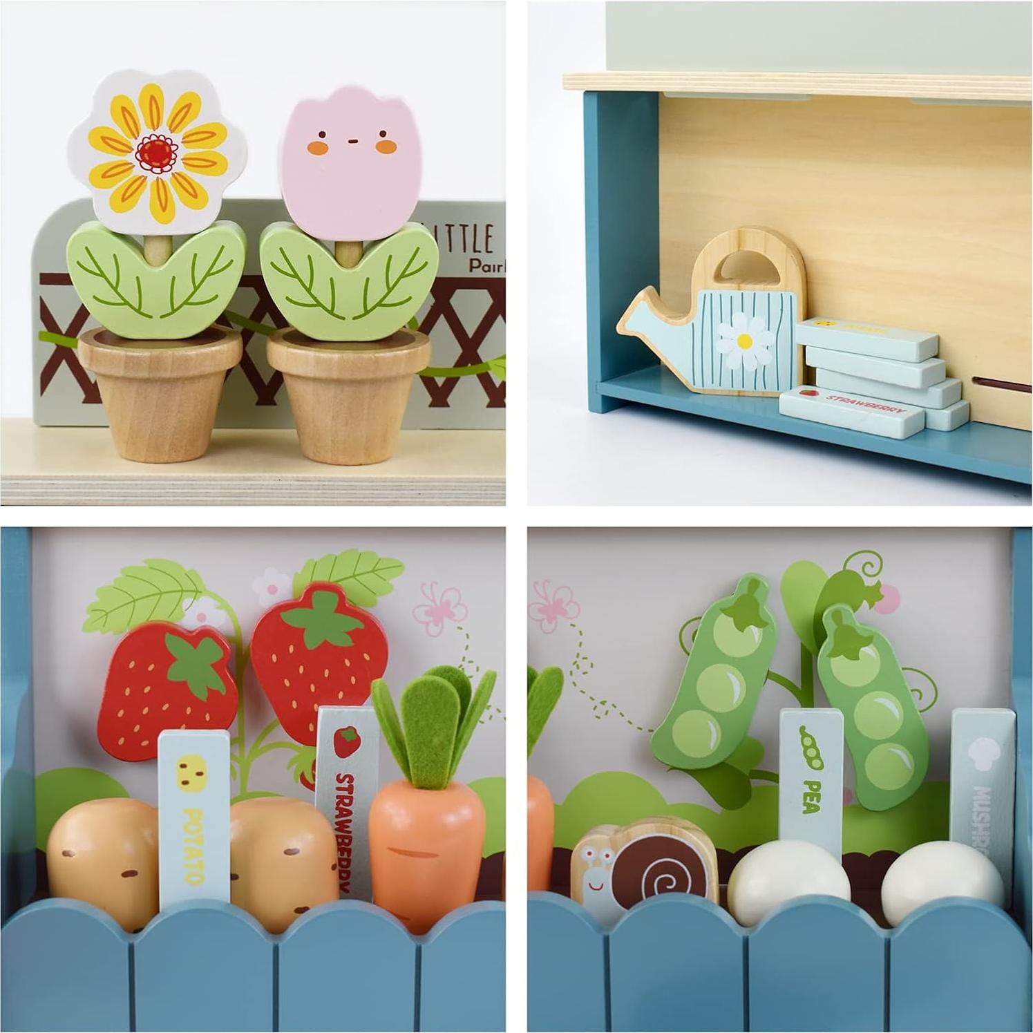 Juego de Jardín de Flores PairPear - Juguete de Madera 1.4 kg