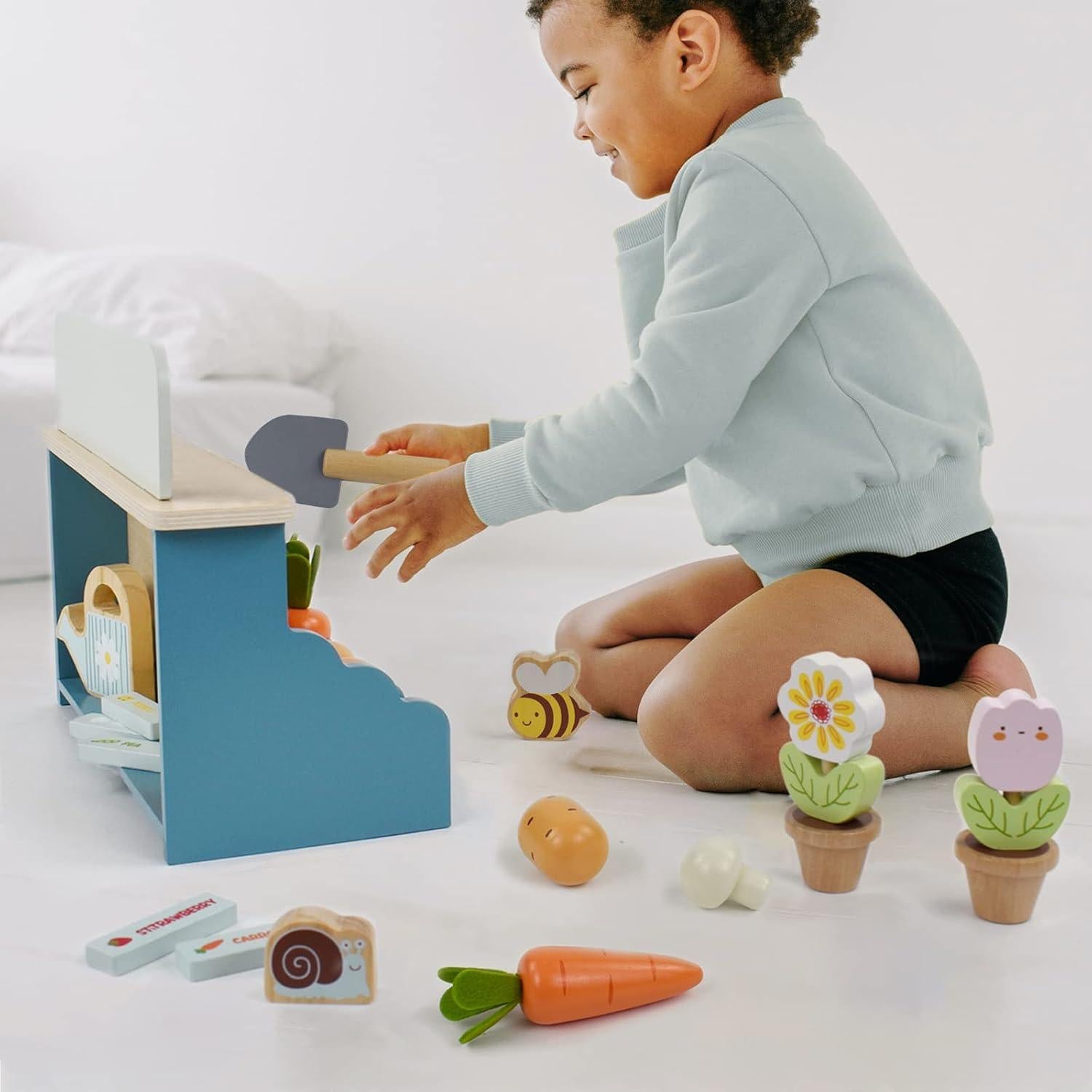 Juego de Jardín de Flores PairPear - Juguete de Madera 1.4 kg