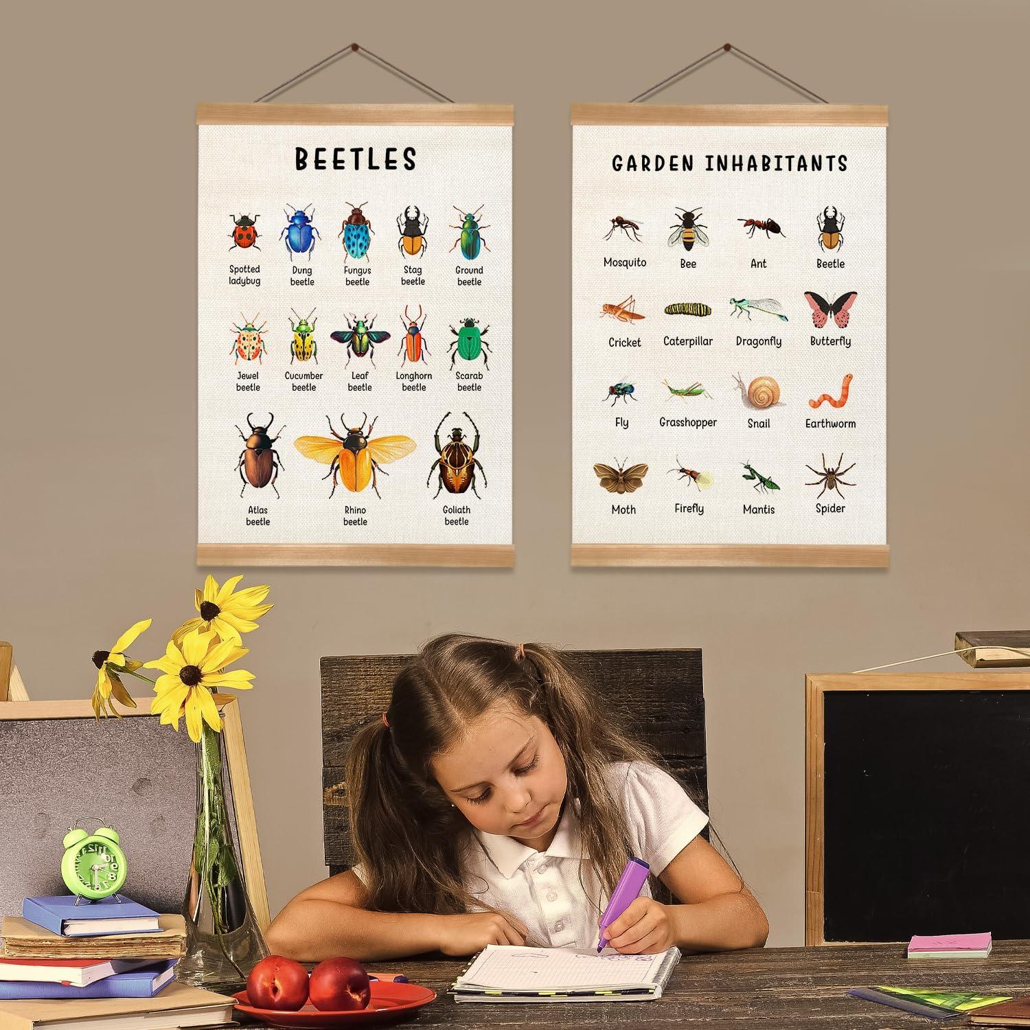 Pósters de Insectos ZTGDA - Juego de 2 Lienzo 30x40 cm